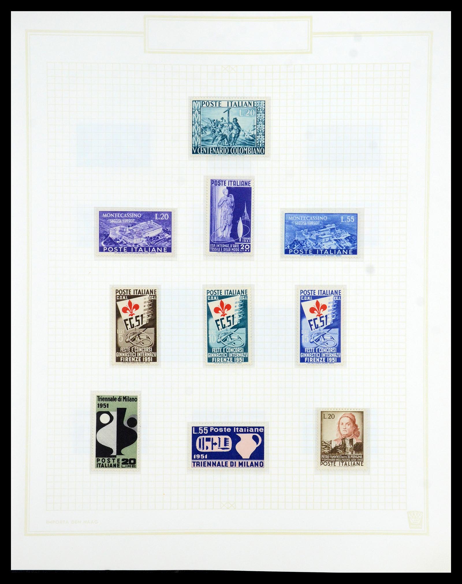 36417 051 - Postzegelverzameling 36417 Italië en Staten 1850-2001.