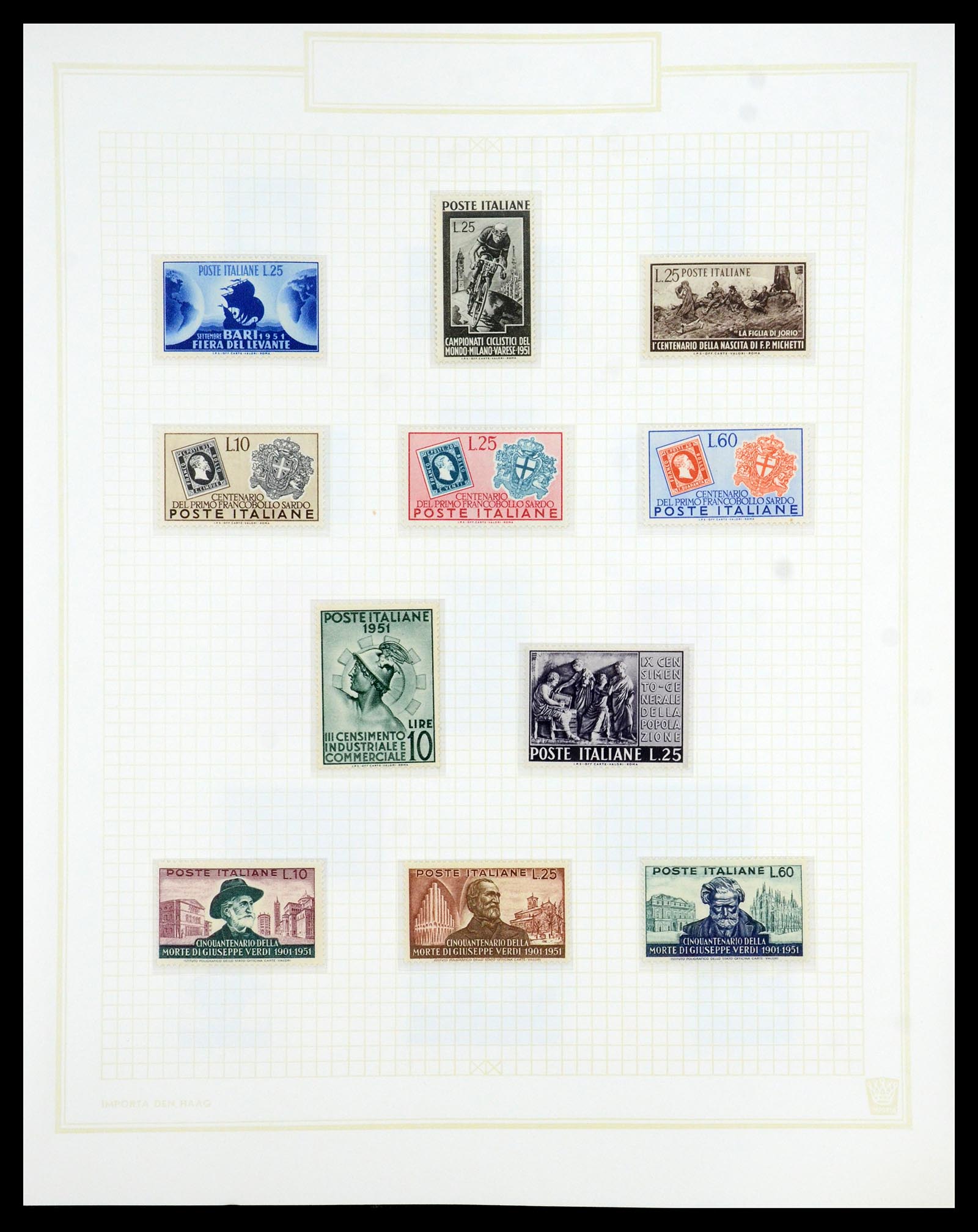 36417 052 - Postzegelverzameling 36417 Italië en Staten 1850-2001.