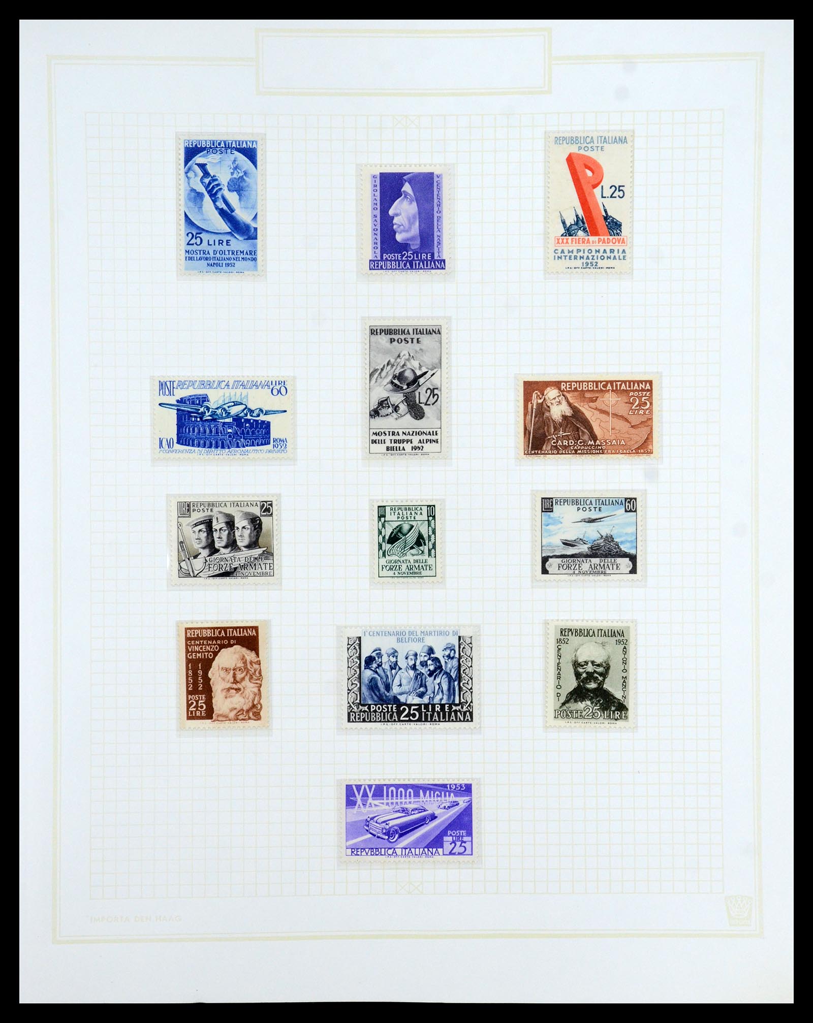36417 054 - Postzegelverzameling 36417 Italië en Staten 1850-2001.