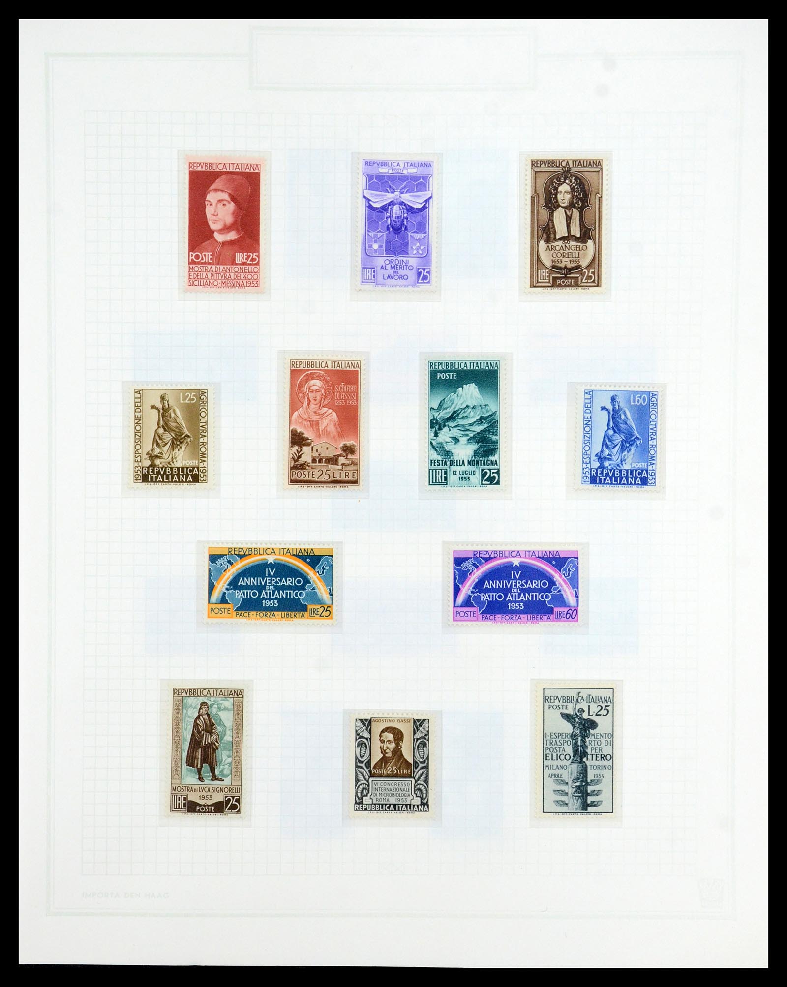 36417 056 - Postzegelverzameling 36417 Italië en Staten 1850-2001.