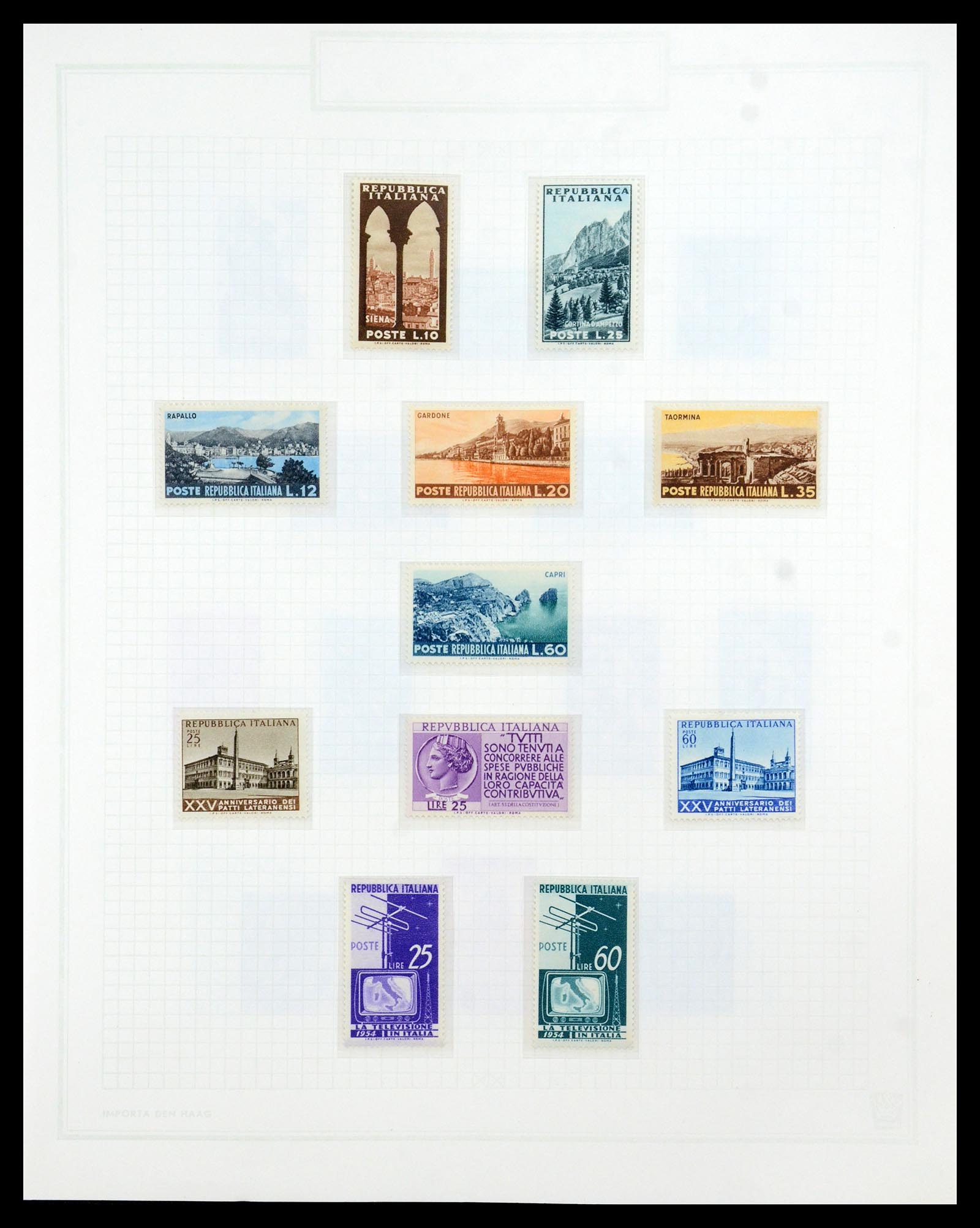 36417 057 - Postzegelverzameling 36417 Italië en Staten 1850-2001.