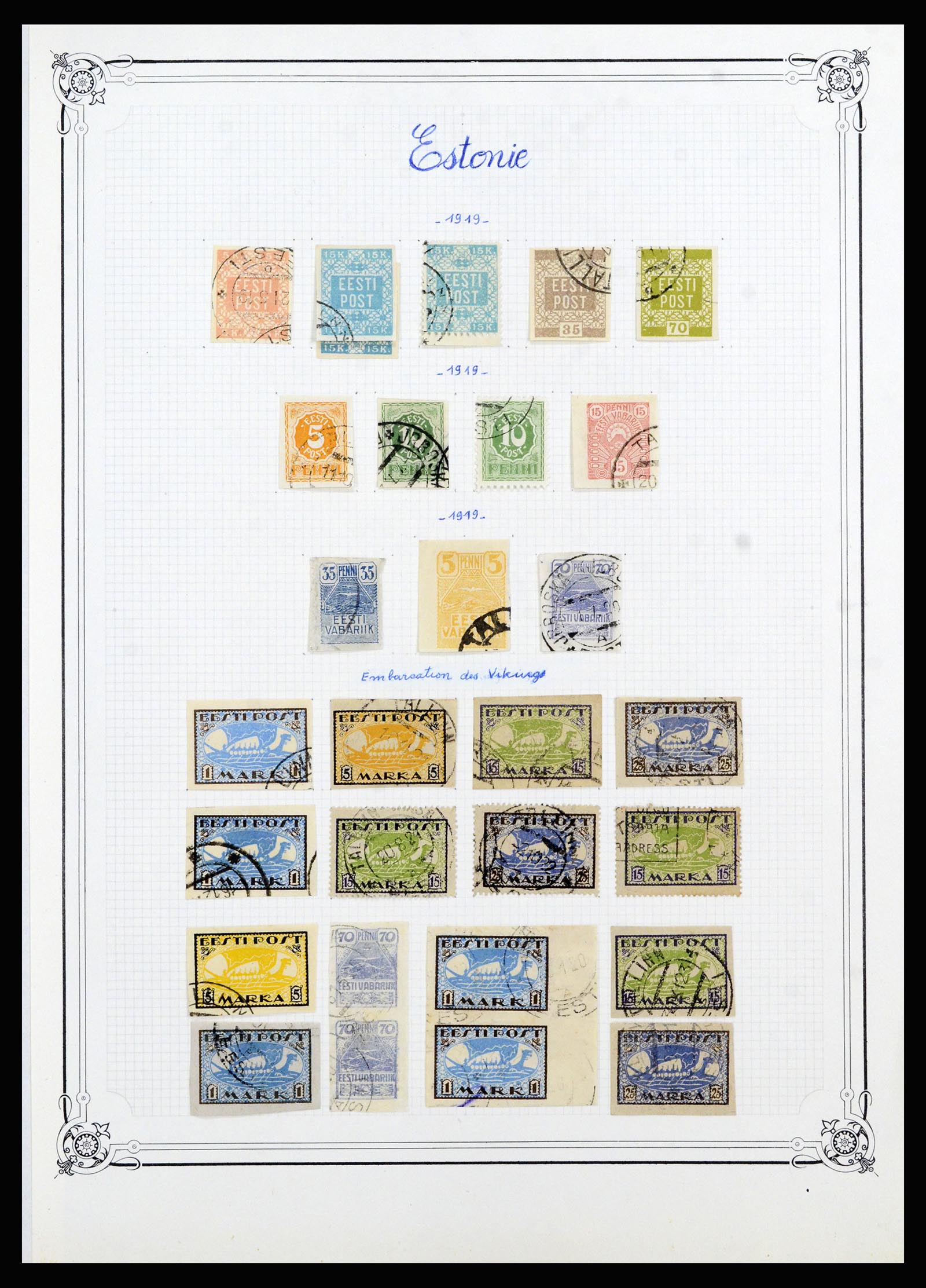 36418 001 - Postzegelverzameling 36418 Baltische Staten 1918-1991.