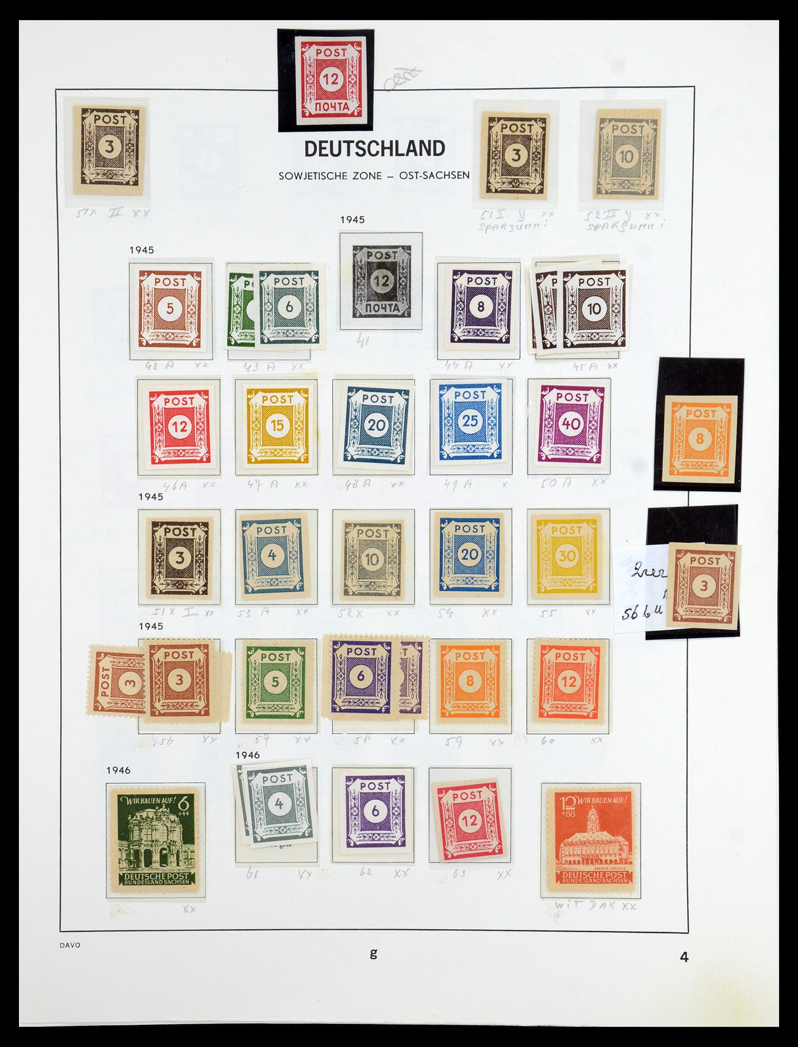 36421 010 - Postzegelverzameling 36421 Sovjet Zone 1945-1949.