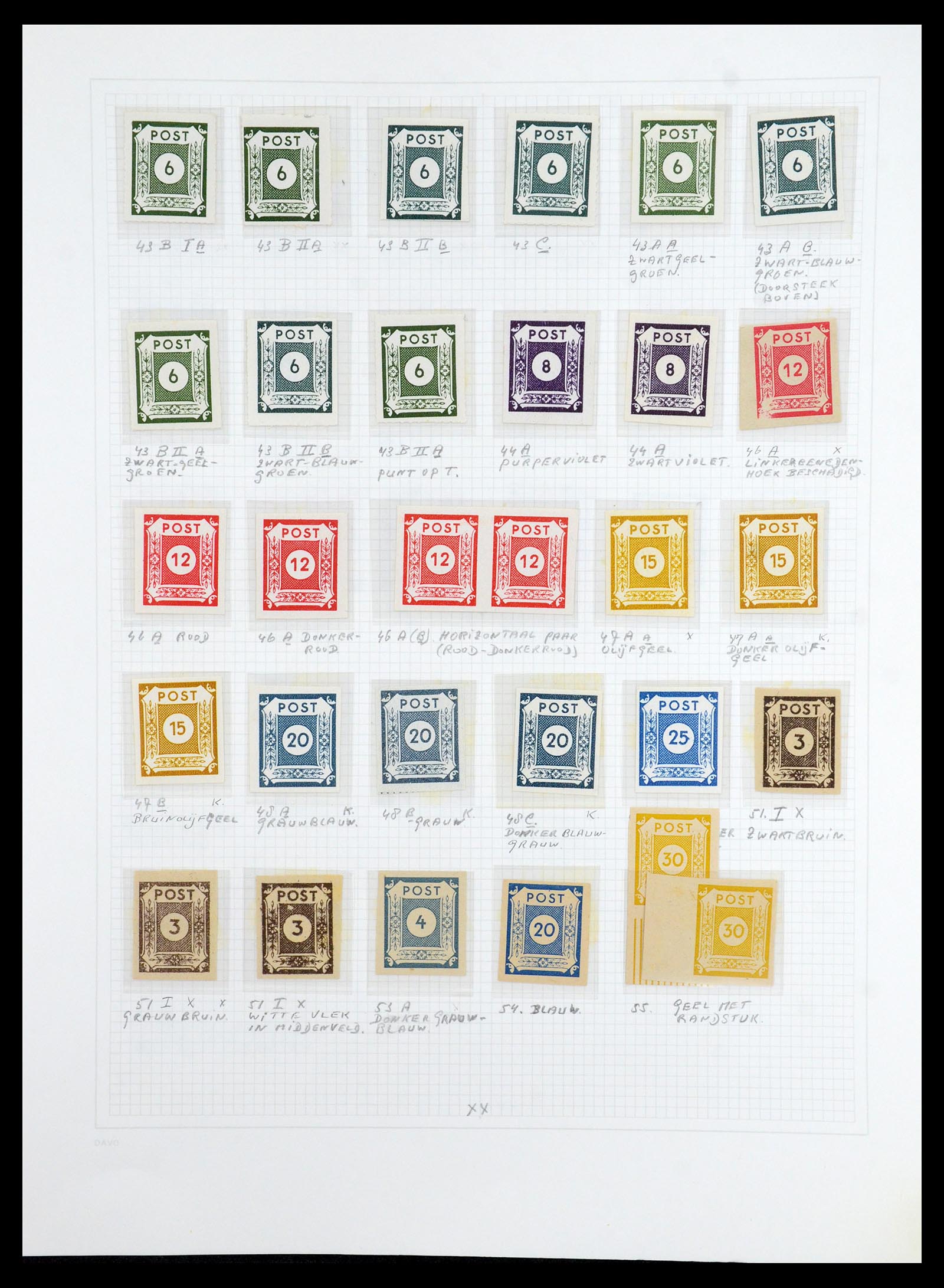 36421 011 - Postzegelverzameling 36421 Sovjet Zone 1945-1949.
