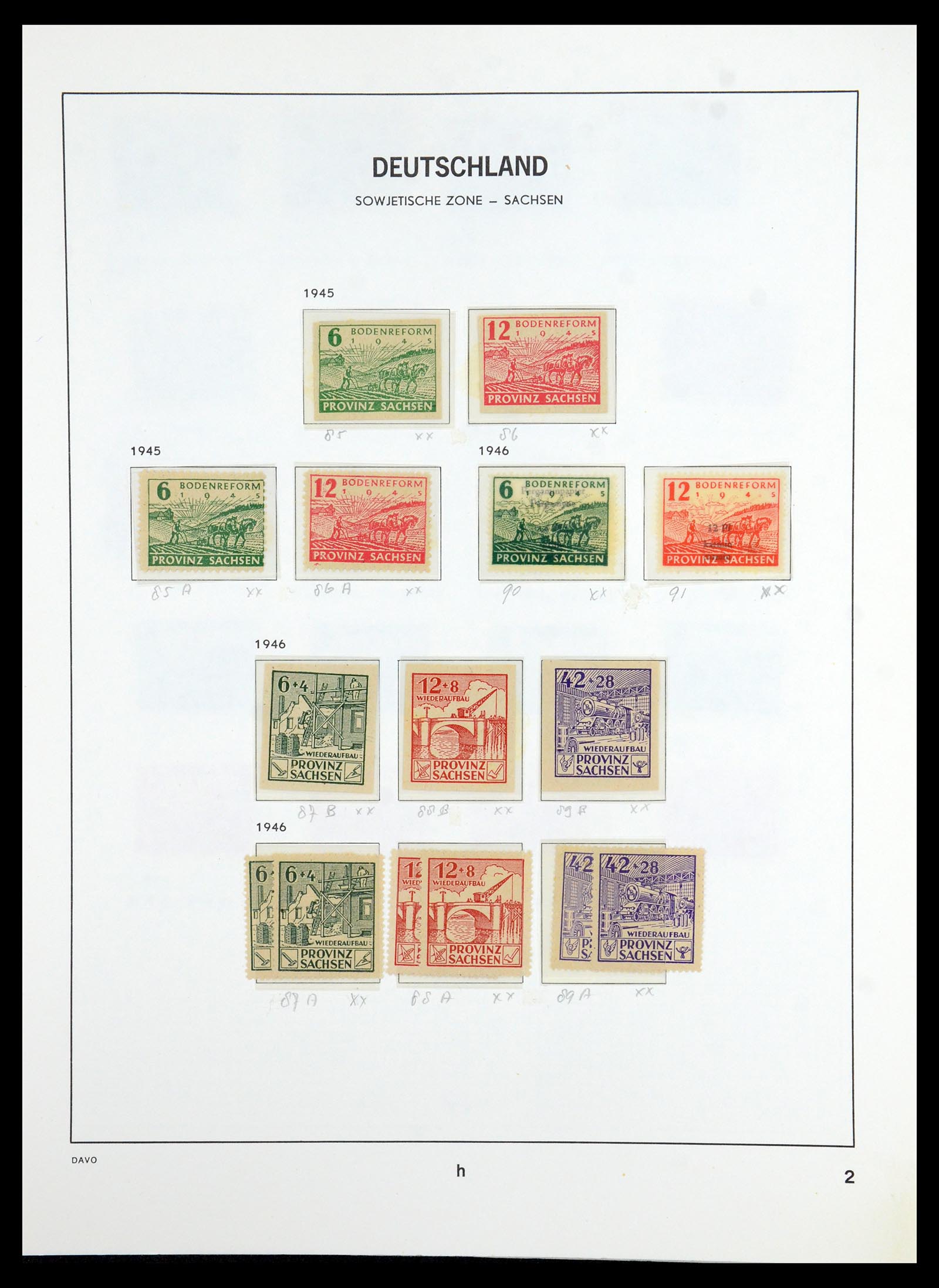 36421 017 - Postzegelverzameling 36421 Sovjet Zone 1945-1949.