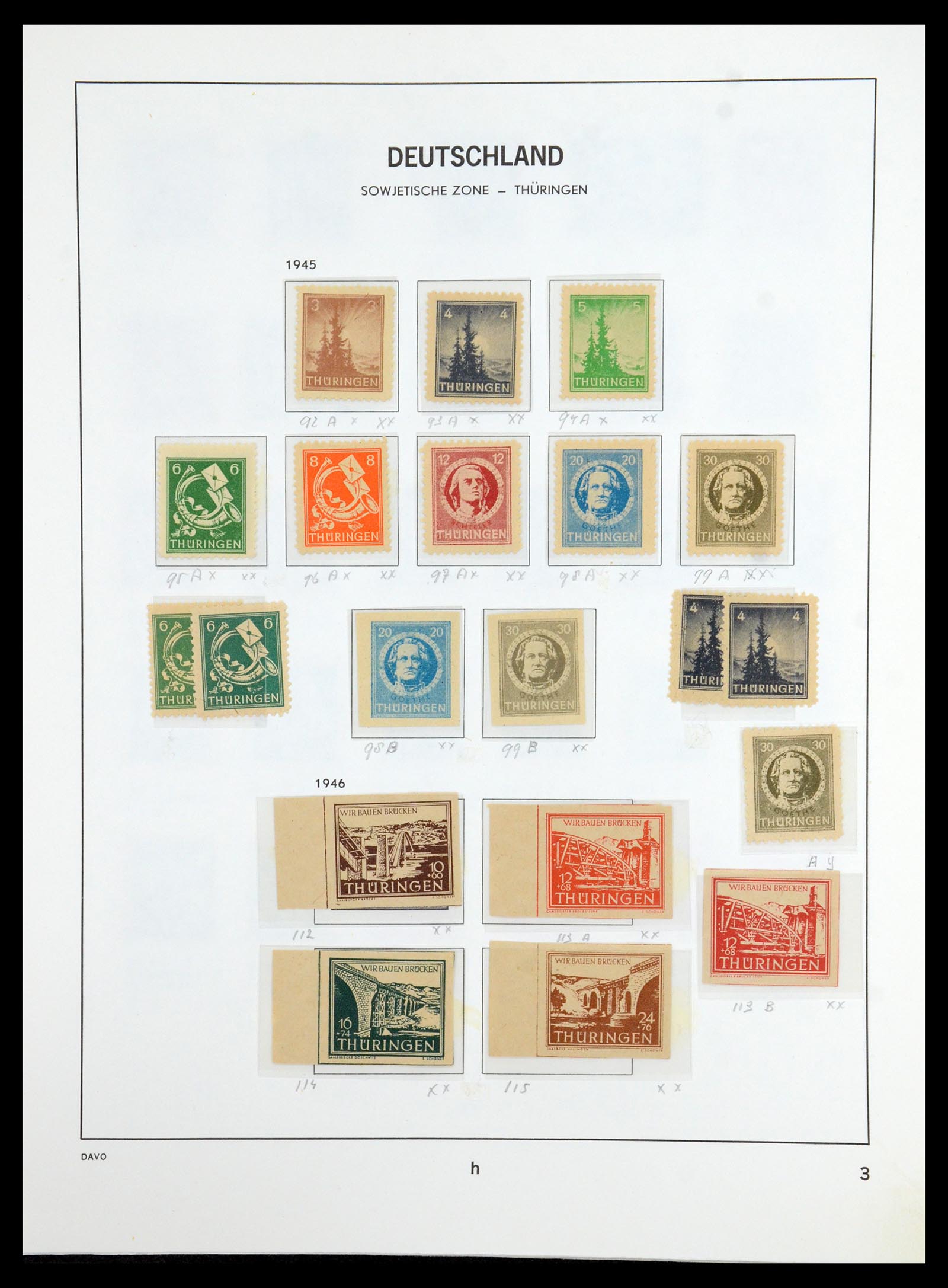 36421 020 - Postzegelverzameling 36421 Sovjet Zone 1945-1949.