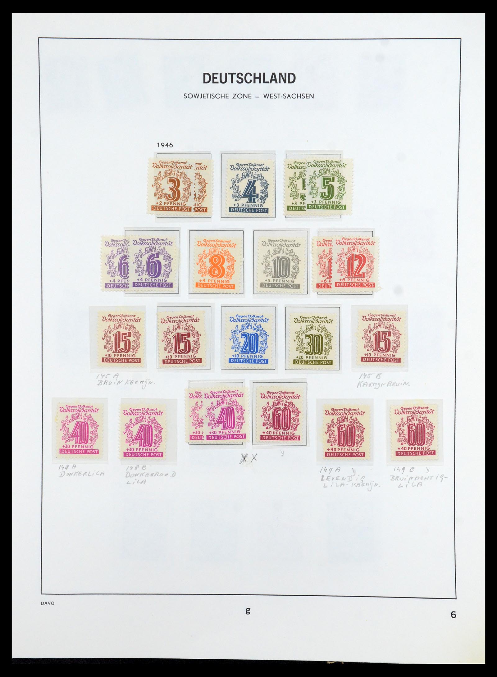 36421 034 - Stamp collection 36421 Soviet Zone 1945-1949.