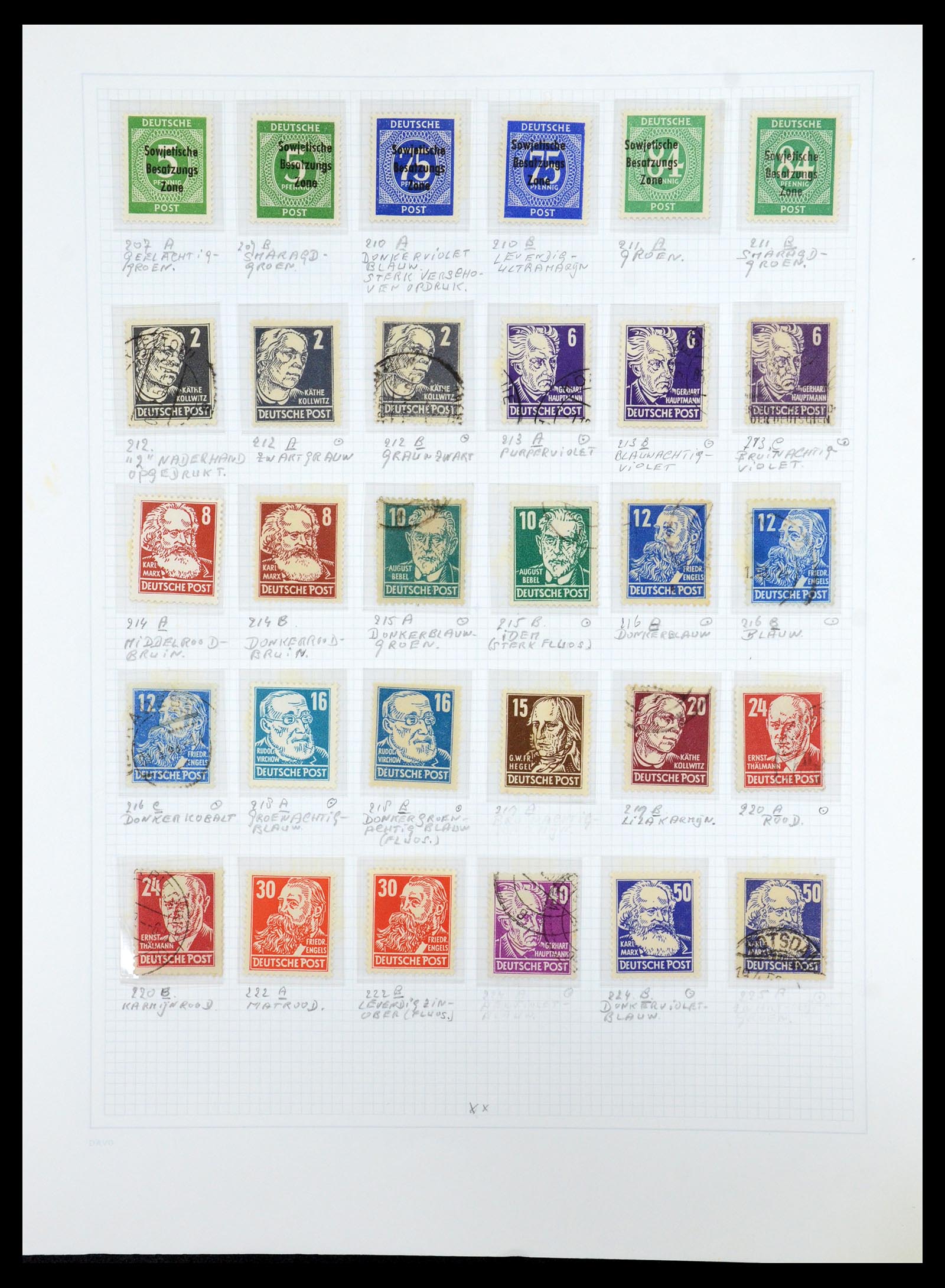 36421 042 - Stamp collection 36421 Soviet Zone 1945-1949.