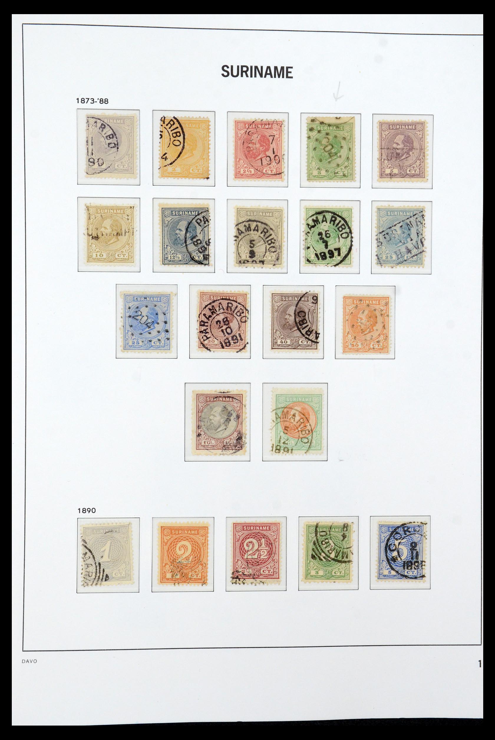 36422 001 - Postzegelverzameling 36422 Suriname 1873-1975.