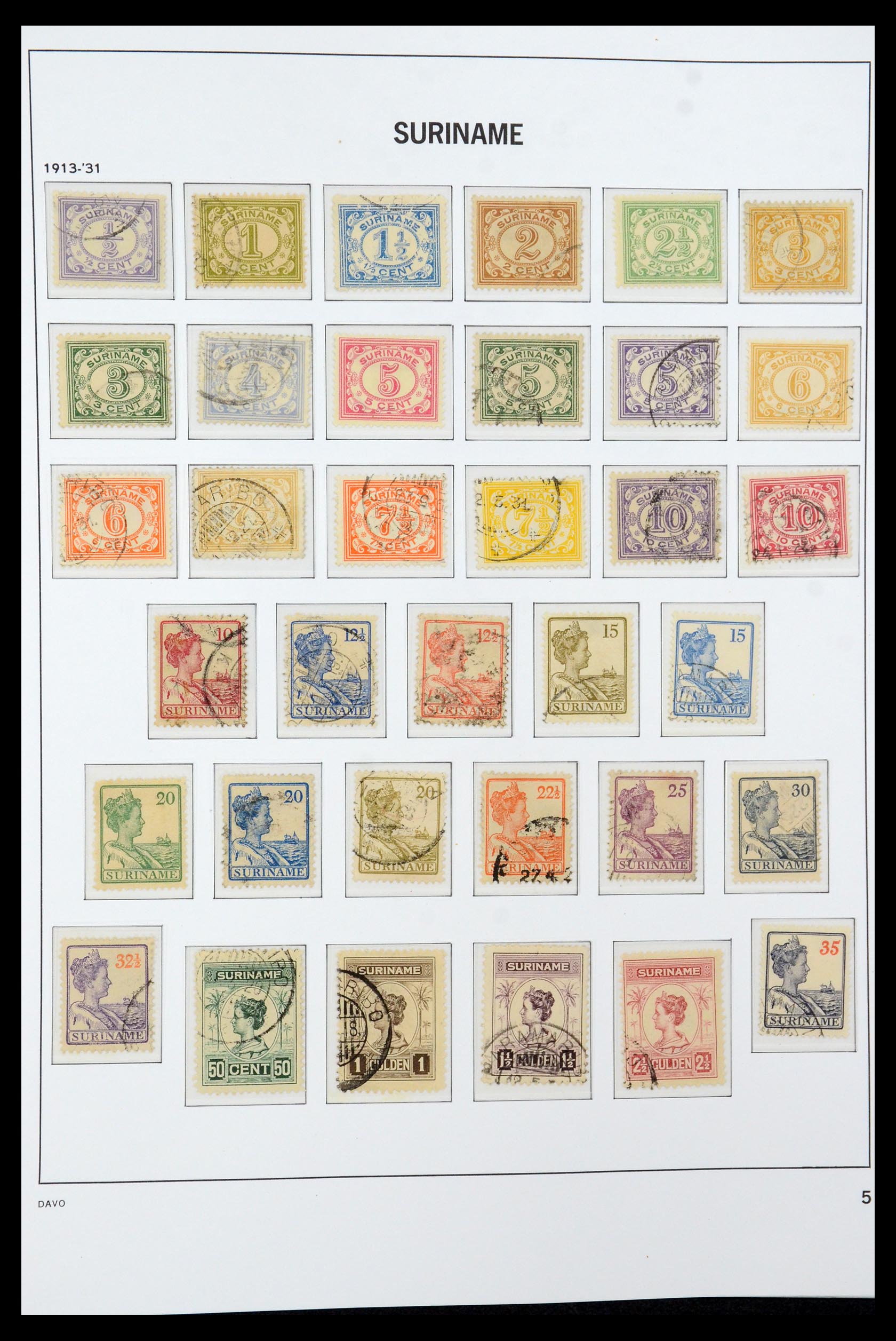 36422 005 - Postzegelverzameling 36422 Suriname 1873-1975.