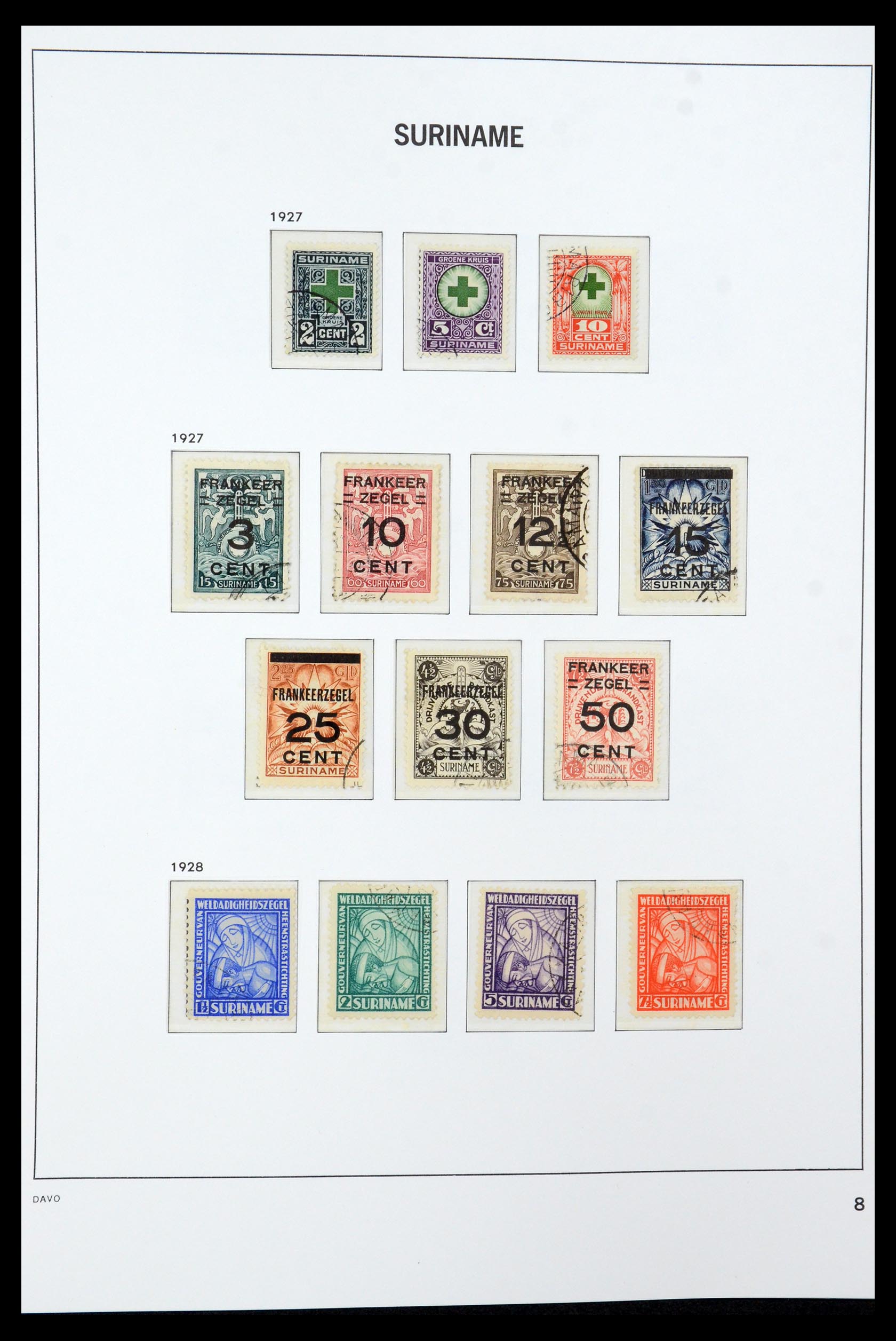 36422 008 - Postzegelverzameling 36422 Suriname 1873-1975.