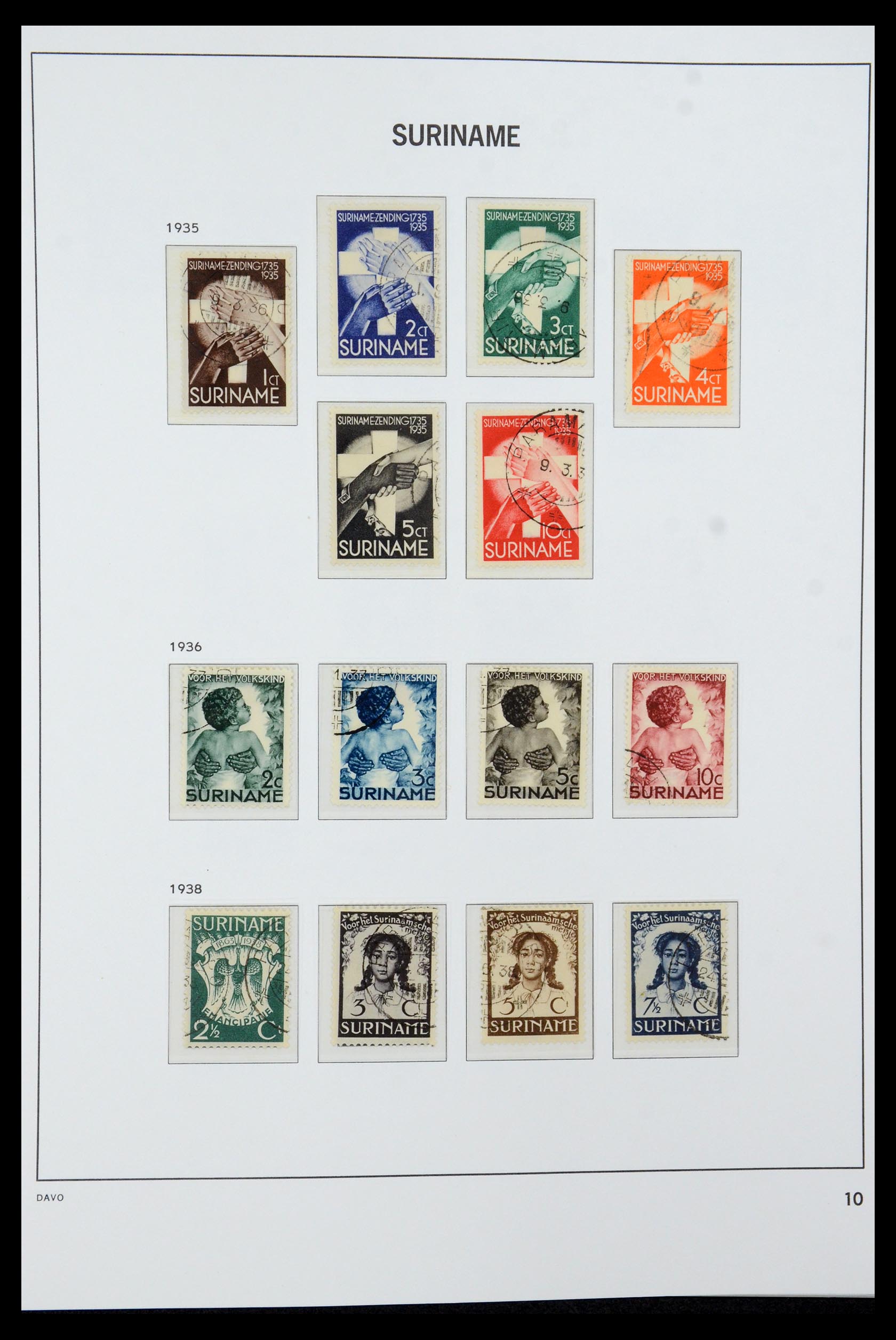 36422 010 - Postzegelverzameling 36422 Suriname 1873-1975.