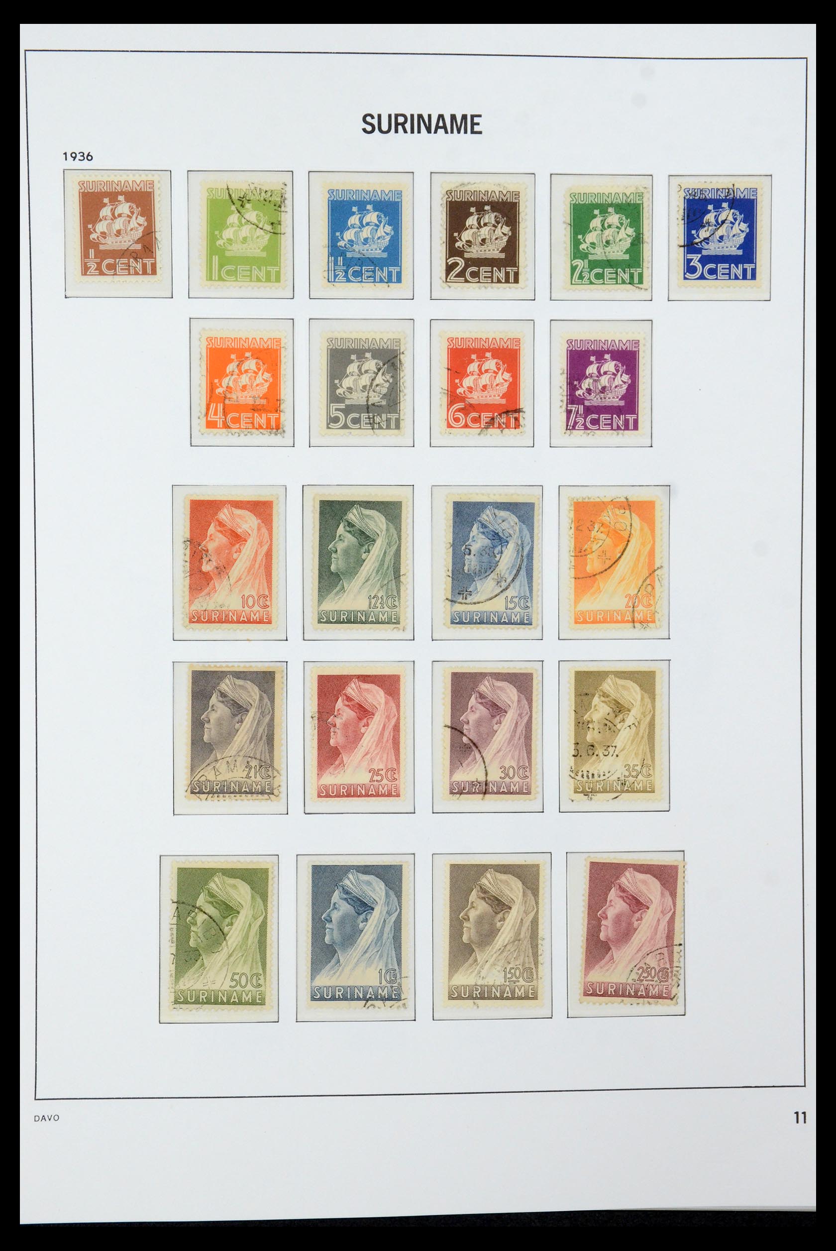 36422 011 - Postzegelverzameling 36422 Suriname 1873-1975.