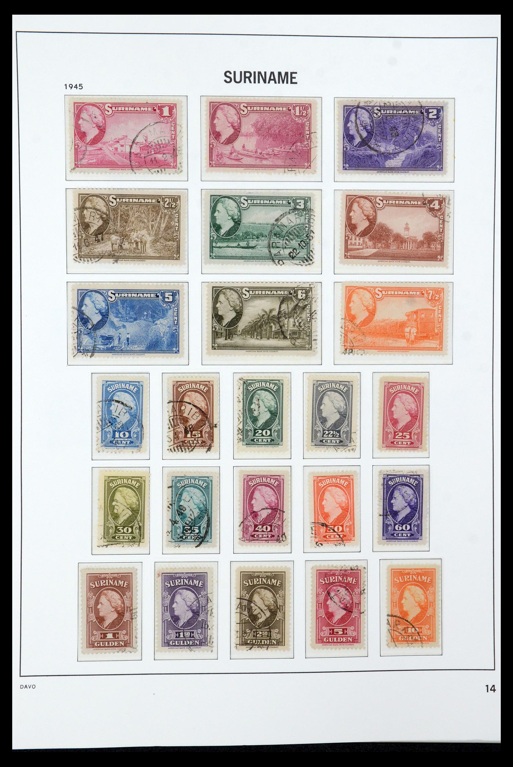 36422 014 - Postzegelverzameling 36422 Suriname 1873-1975.