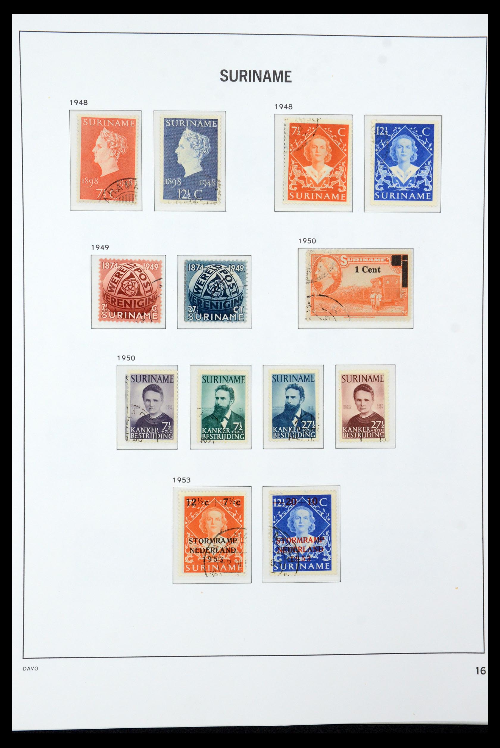 36422 016 - Postzegelverzameling 36422 Suriname 1873-1975.