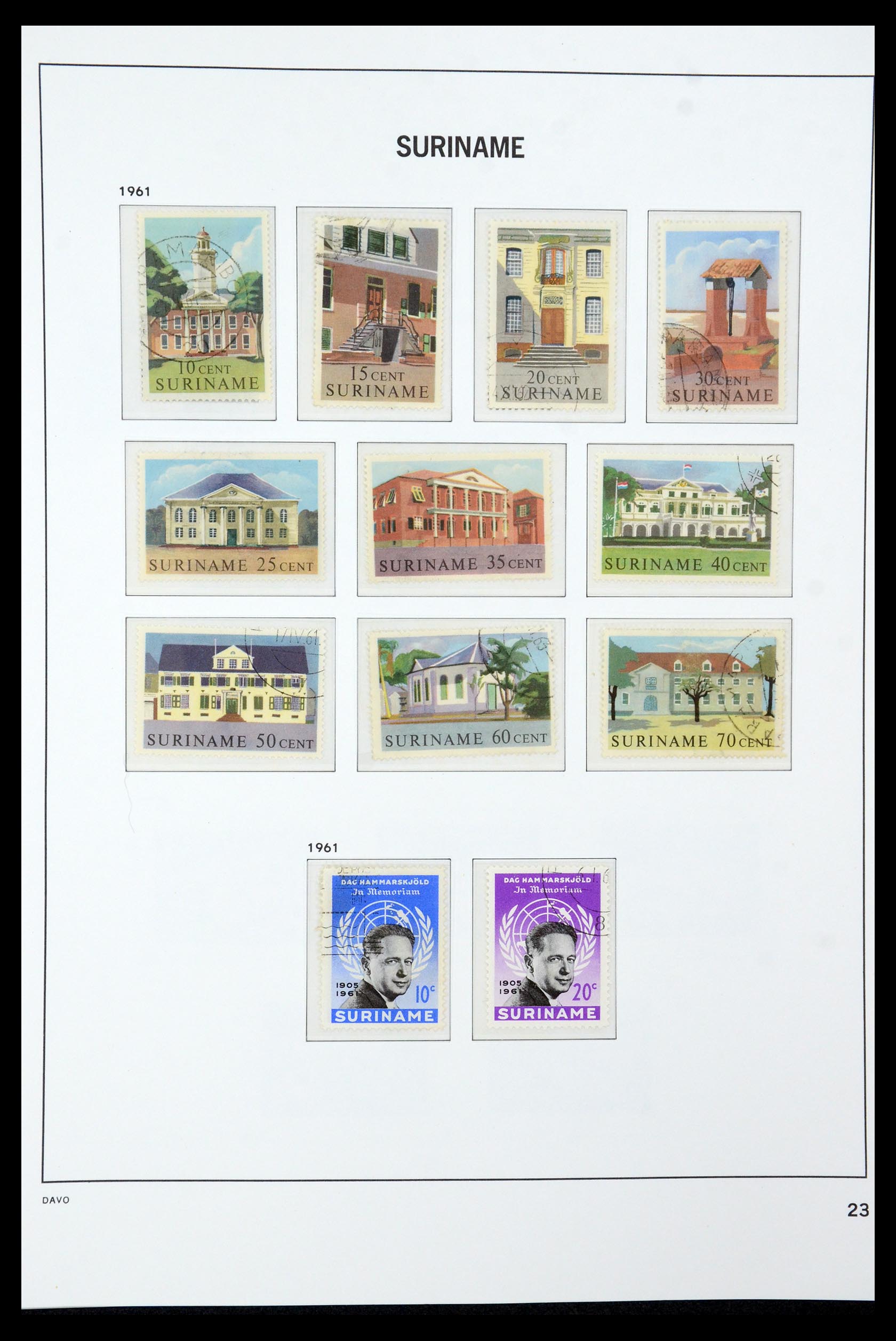 36422 022 - Postzegelverzameling 36422 Suriname 1873-1975.