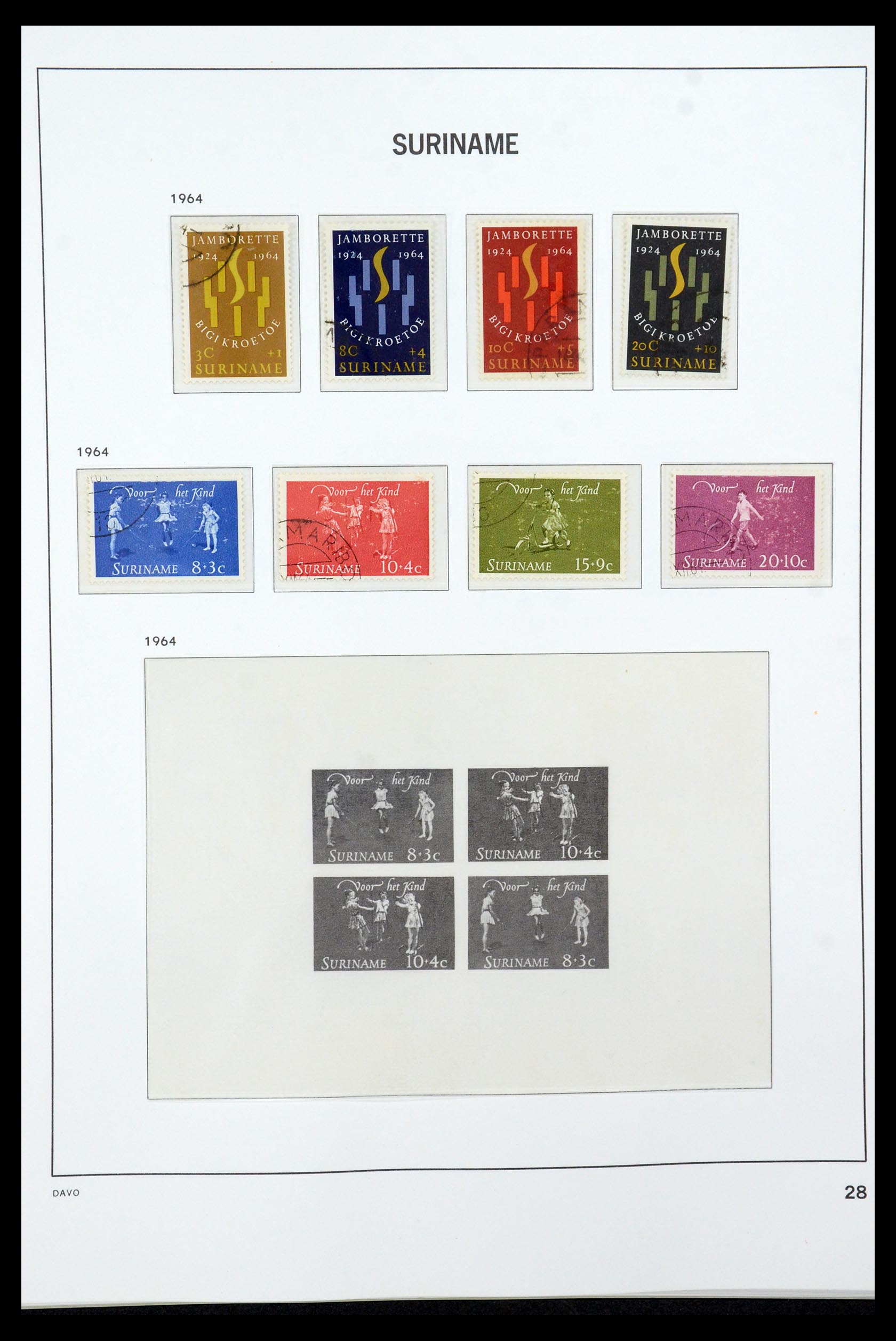 36422 027 - Postzegelverzameling 36422 Suriname 1873-1975.