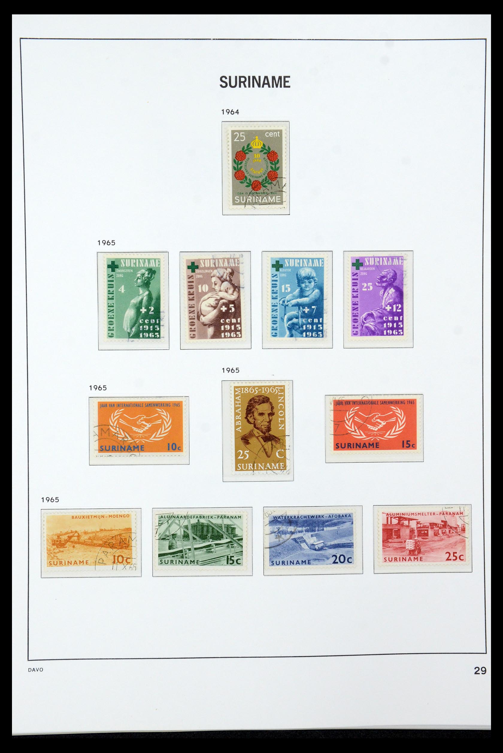 36422 028 - Postzegelverzameling 36422 Suriname 1873-1975.