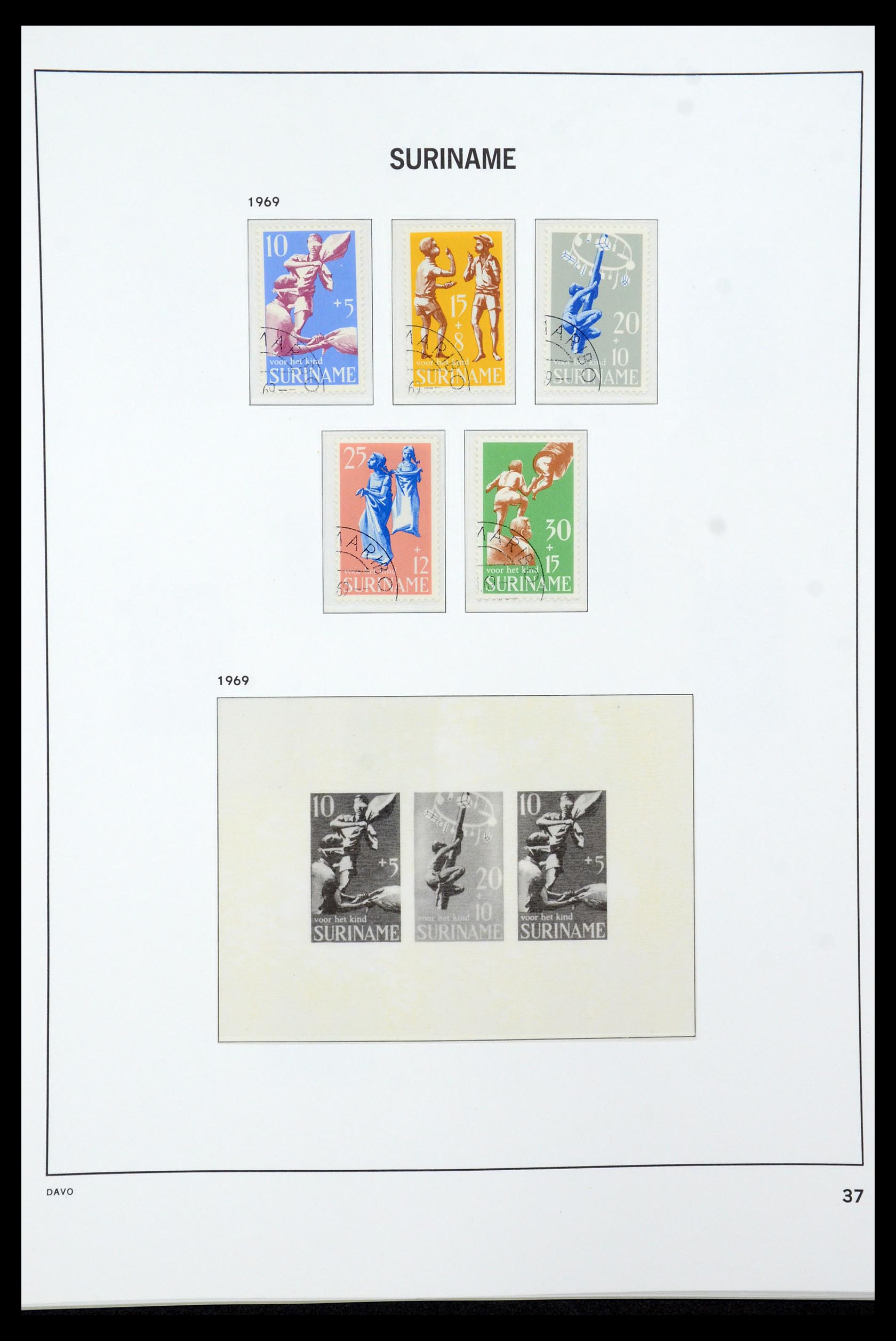36422 037 - Postzegelverzameling 36422 Suriname 1873-1975.