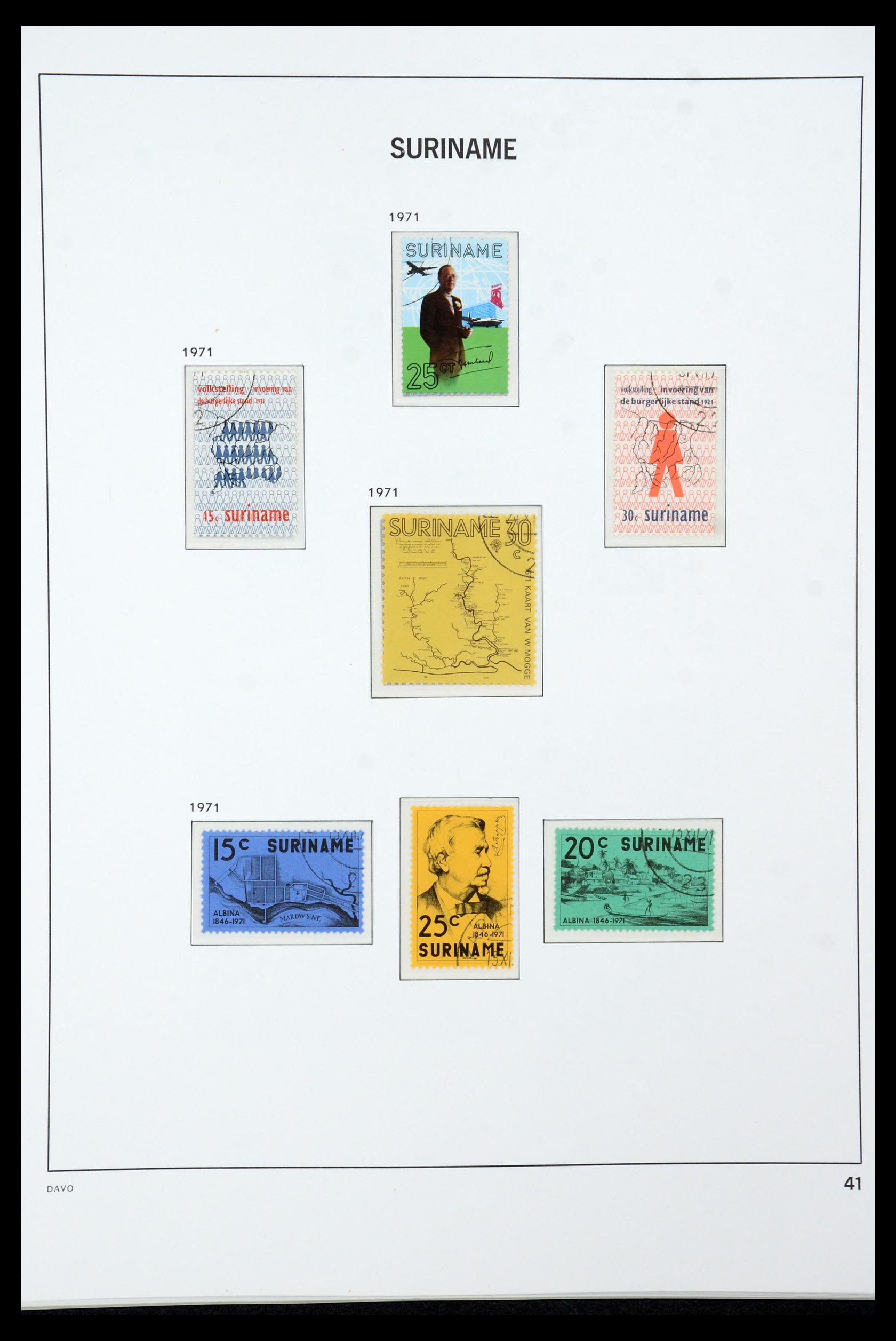 36422 041 - Postzegelverzameling 36422 Suriname 1873-1975.