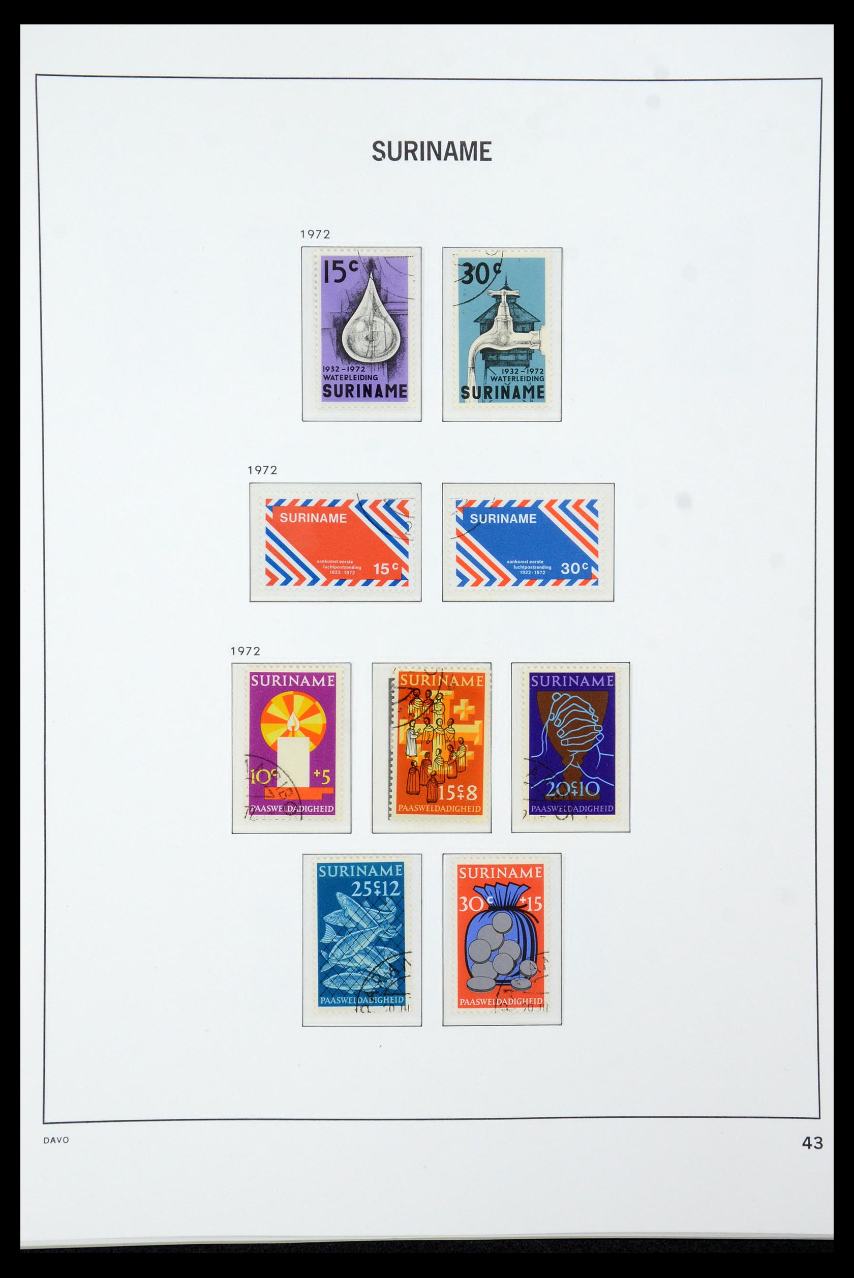 36422 043 - Postzegelverzameling 36422 Suriname 1873-1975.