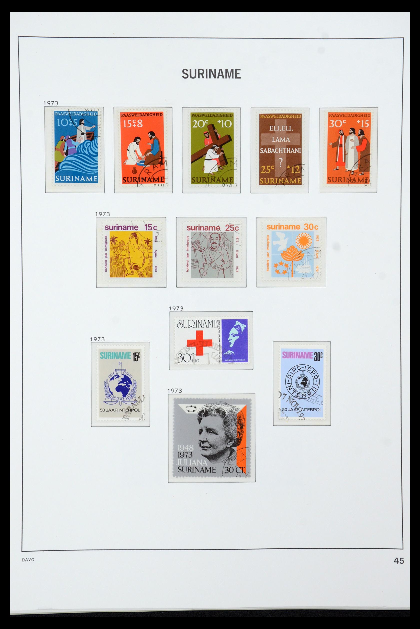 36422 045 - Postzegelverzameling 36422 Suriname 1873-1975.