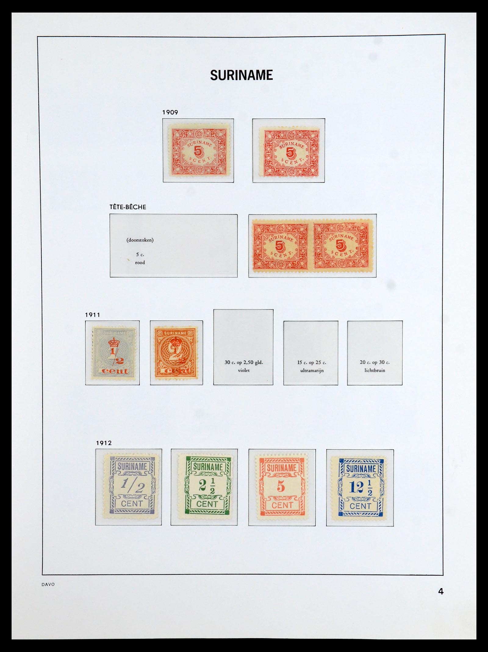 36423 004 - Postzegelverzameling 36423 Suriname 1873-1975.