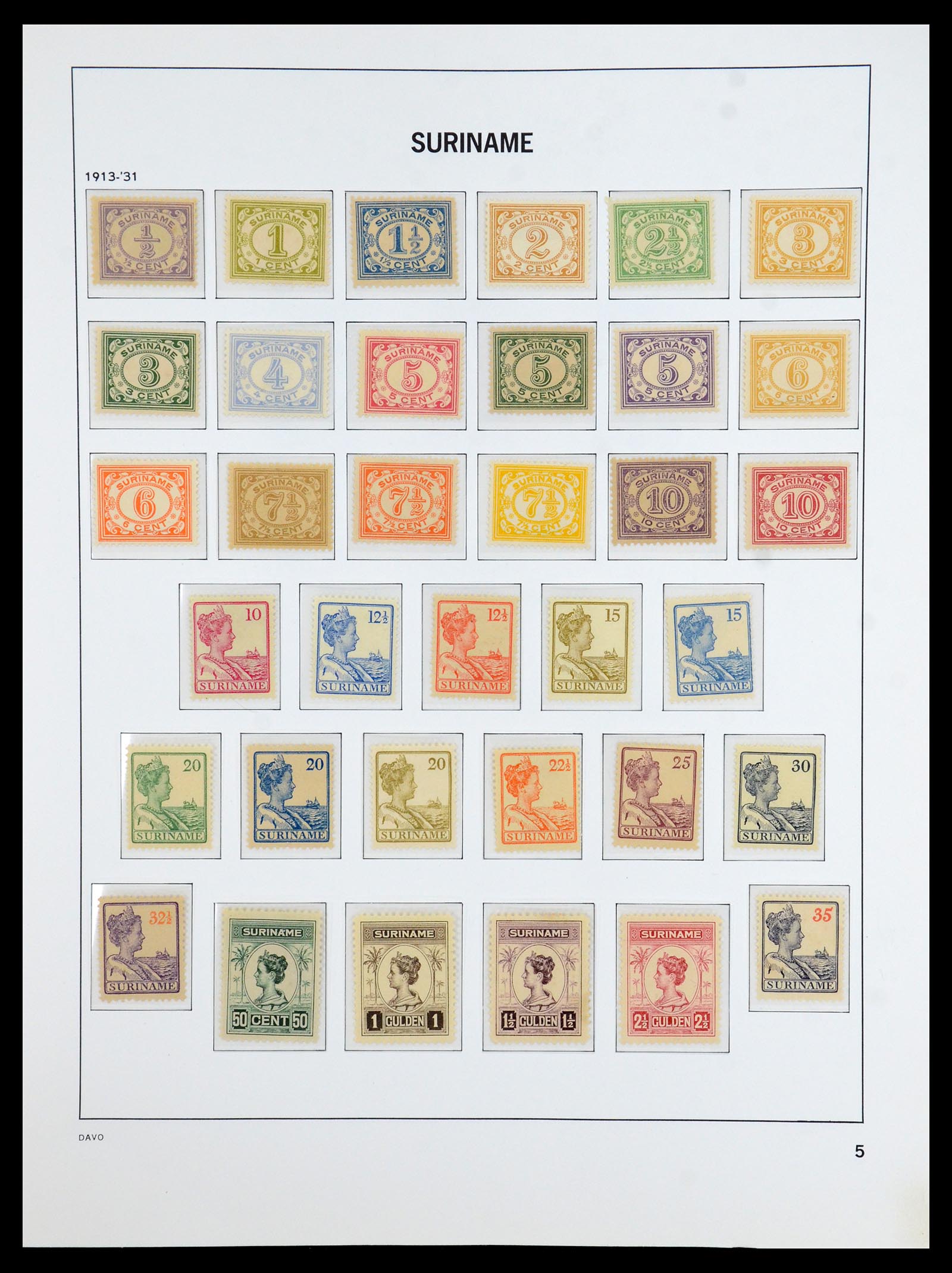 36423 005 - Postzegelverzameling 36423 Suriname 1873-1975.