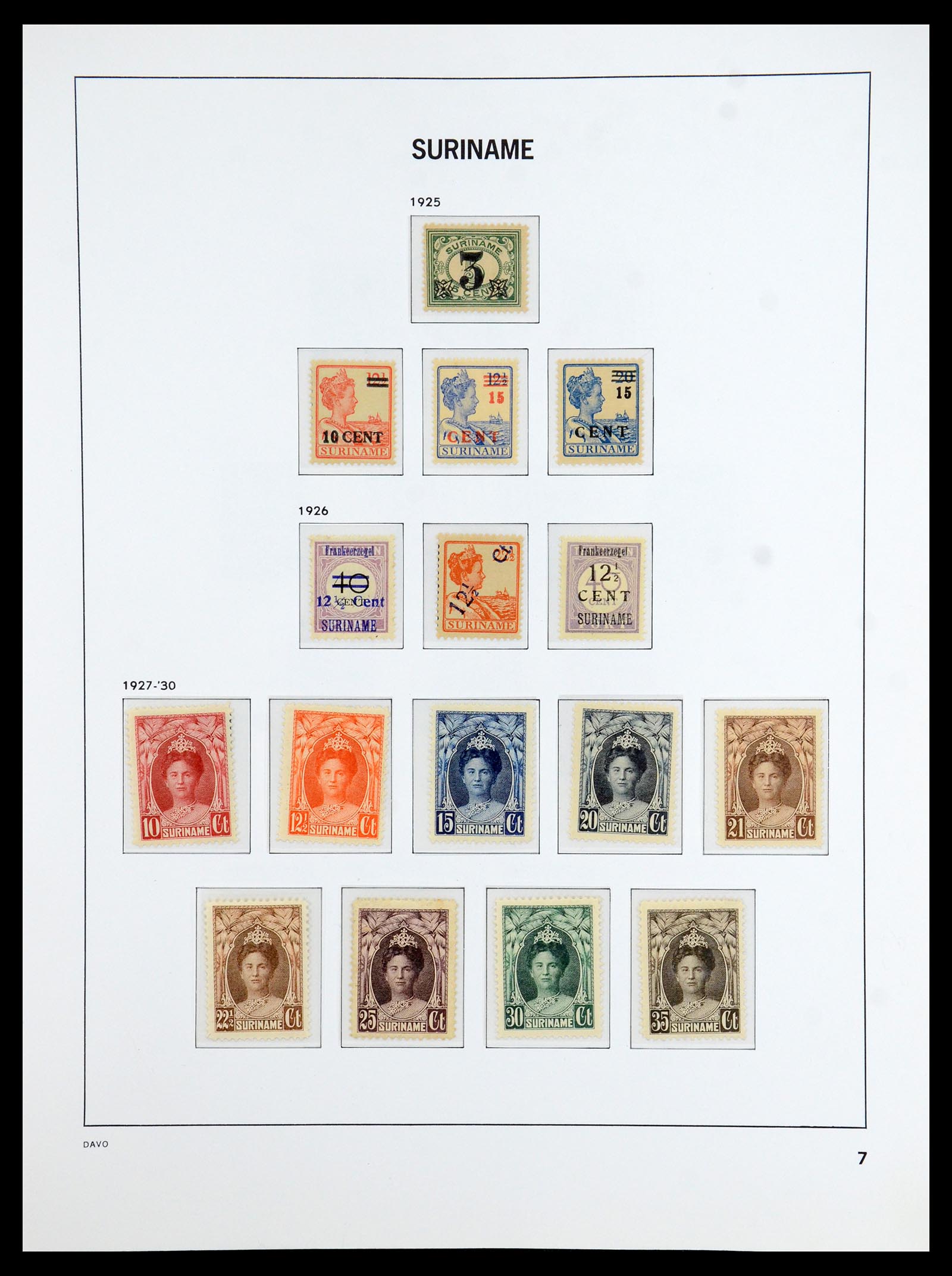 36423 007 - Postzegelverzameling 36423 Suriname 1873-1975.