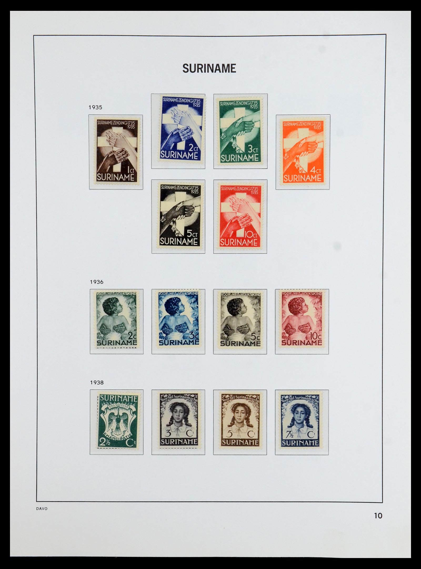 36423 010 - Postzegelverzameling 36423 Suriname 1873-1975.