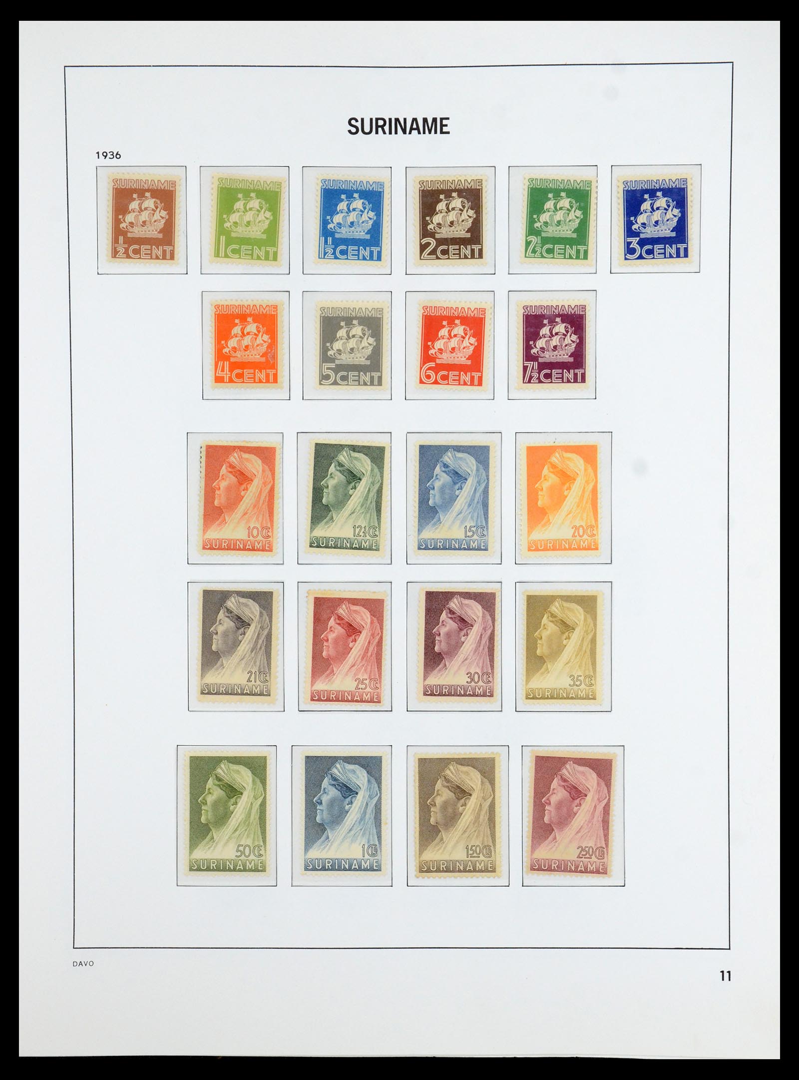 36423 011 - Postzegelverzameling 36423 Suriname 1873-1975.