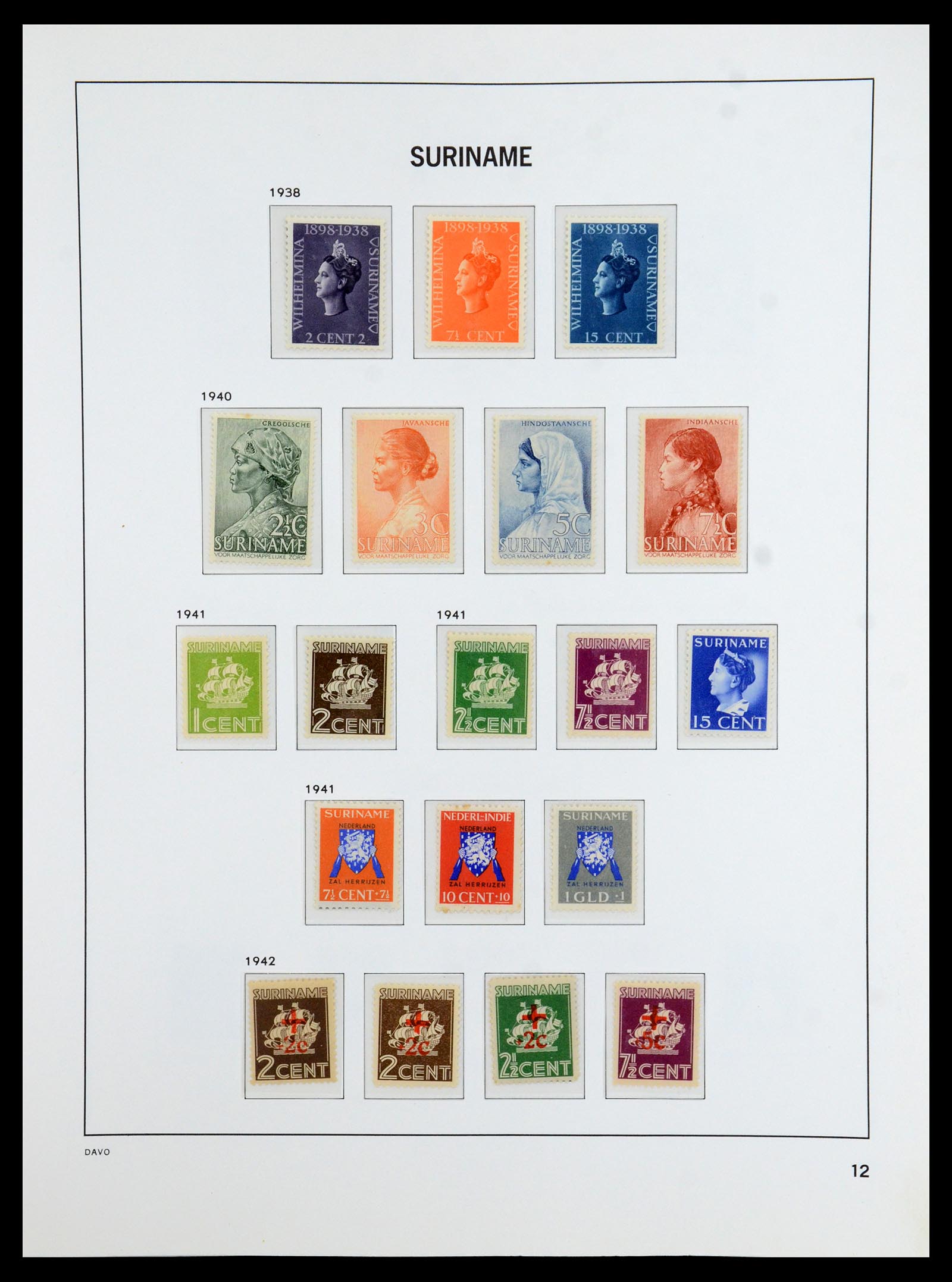 36423 012 - Postzegelverzameling 36423 Suriname 1873-1975.