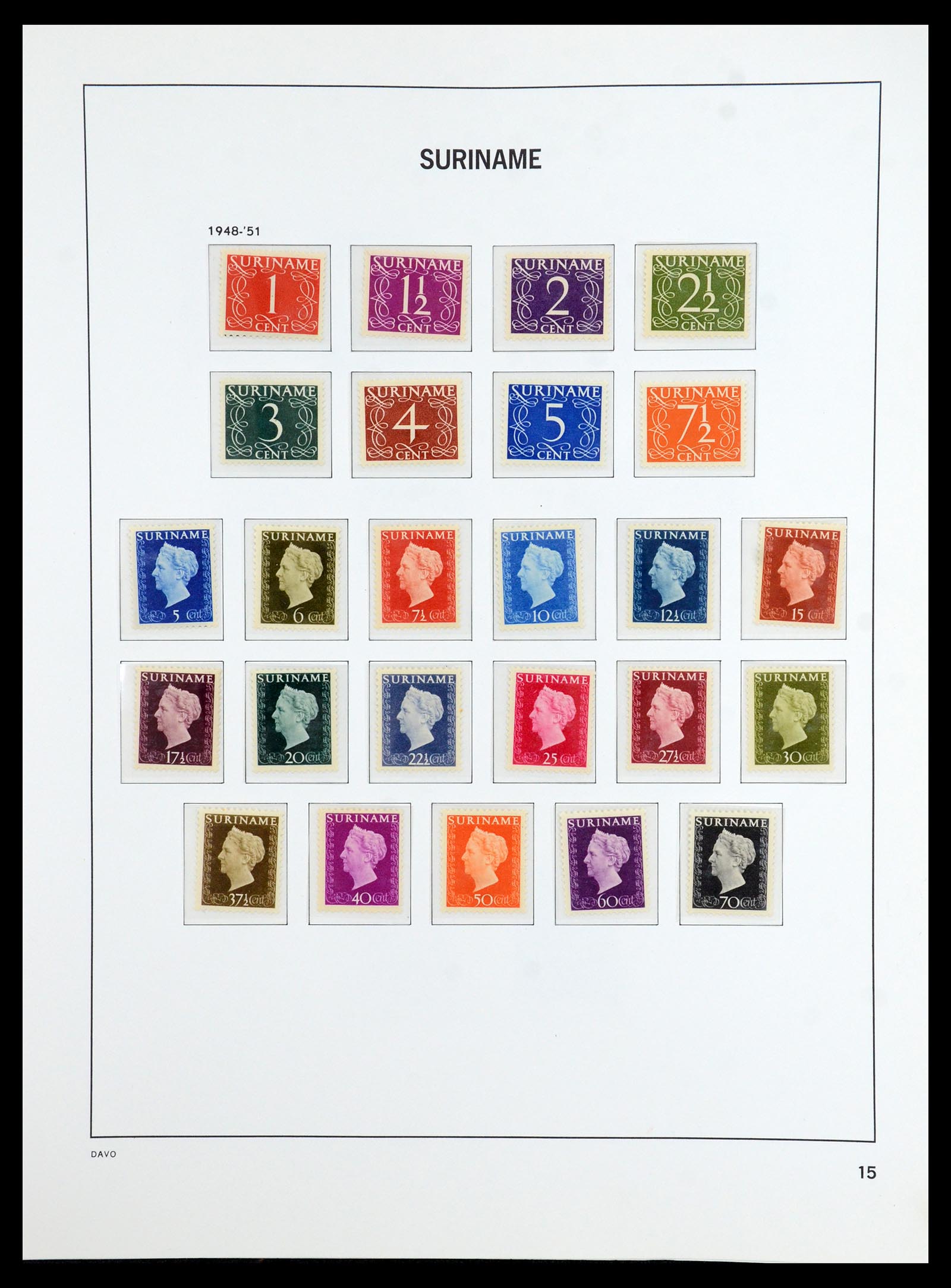 36423 015 - Postzegelverzameling 36423 Suriname 1873-1975.