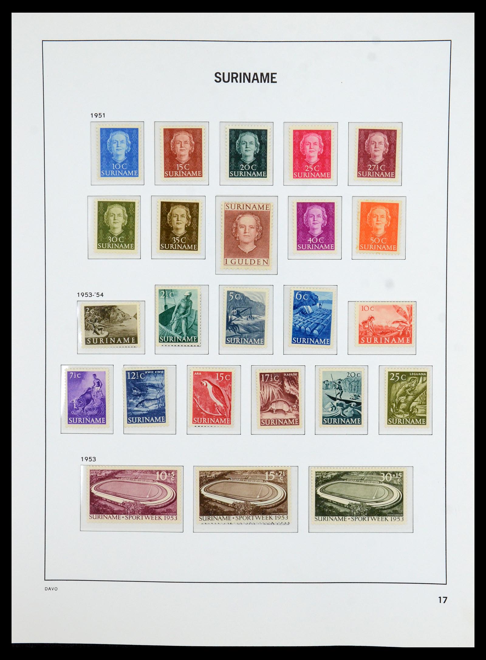 36423 017 - Postzegelverzameling 36423 Suriname 1873-1975.