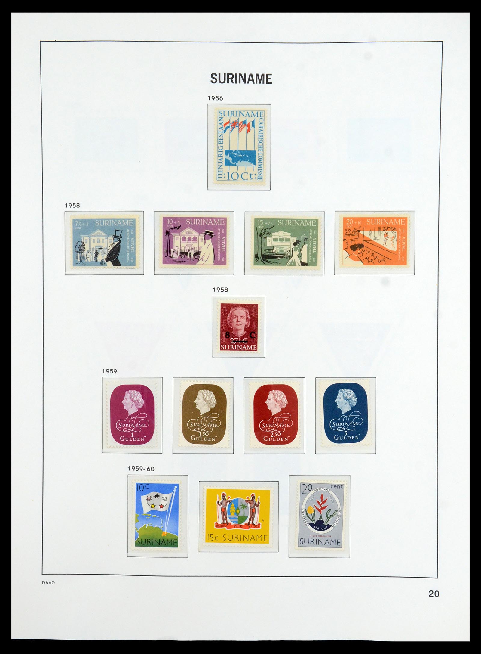 36423 020 - Postzegelverzameling 36423 Suriname 1873-1975.