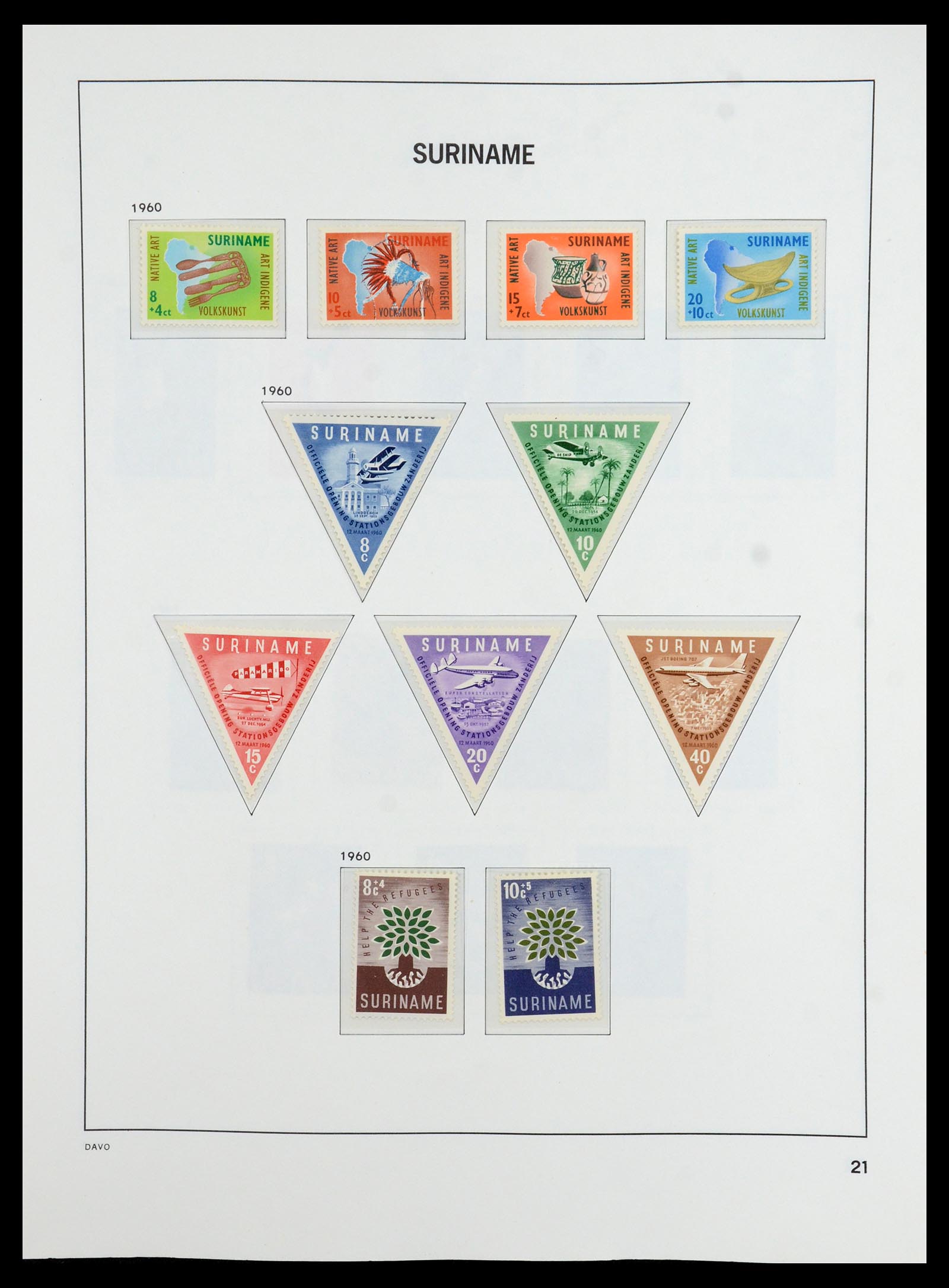 36423 021 - Postzegelverzameling 36423 Suriname 1873-1975.