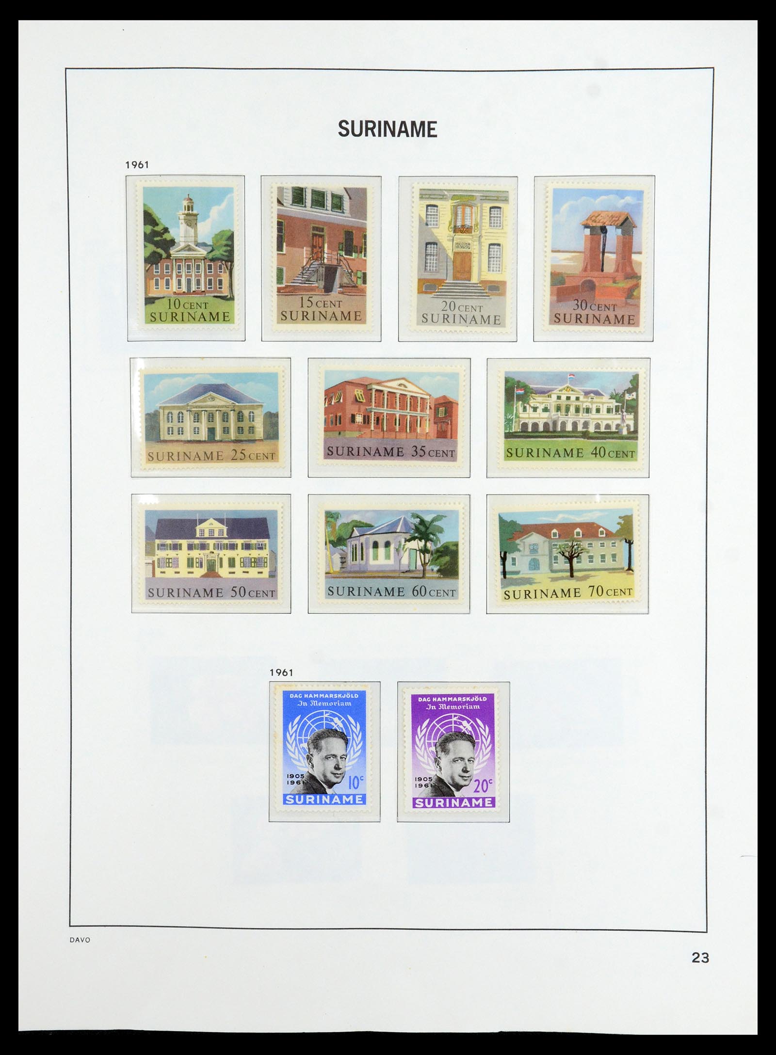 36423 023 - Postzegelverzameling 36423 Suriname 1873-1975.