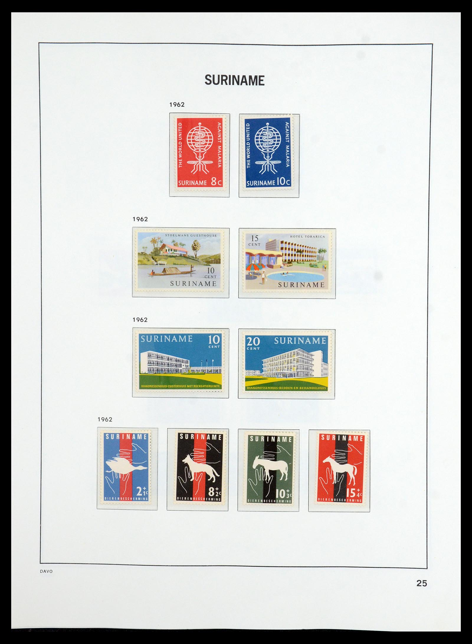 36423 025 - Postzegelverzameling 36423 Suriname 1873-1975.