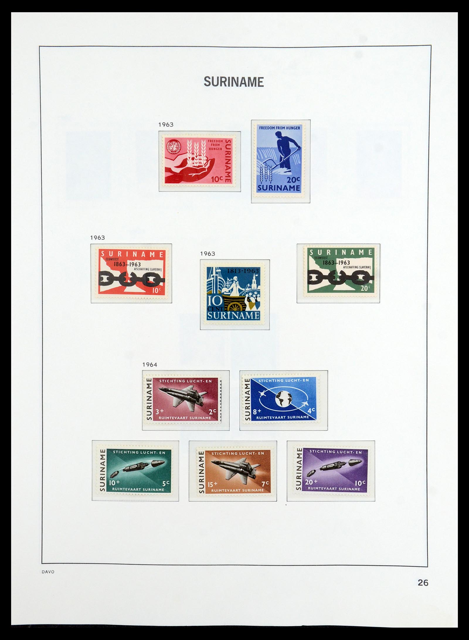 36423 026 - Postzegelverzameling 36423 Suriname 1873-1975.