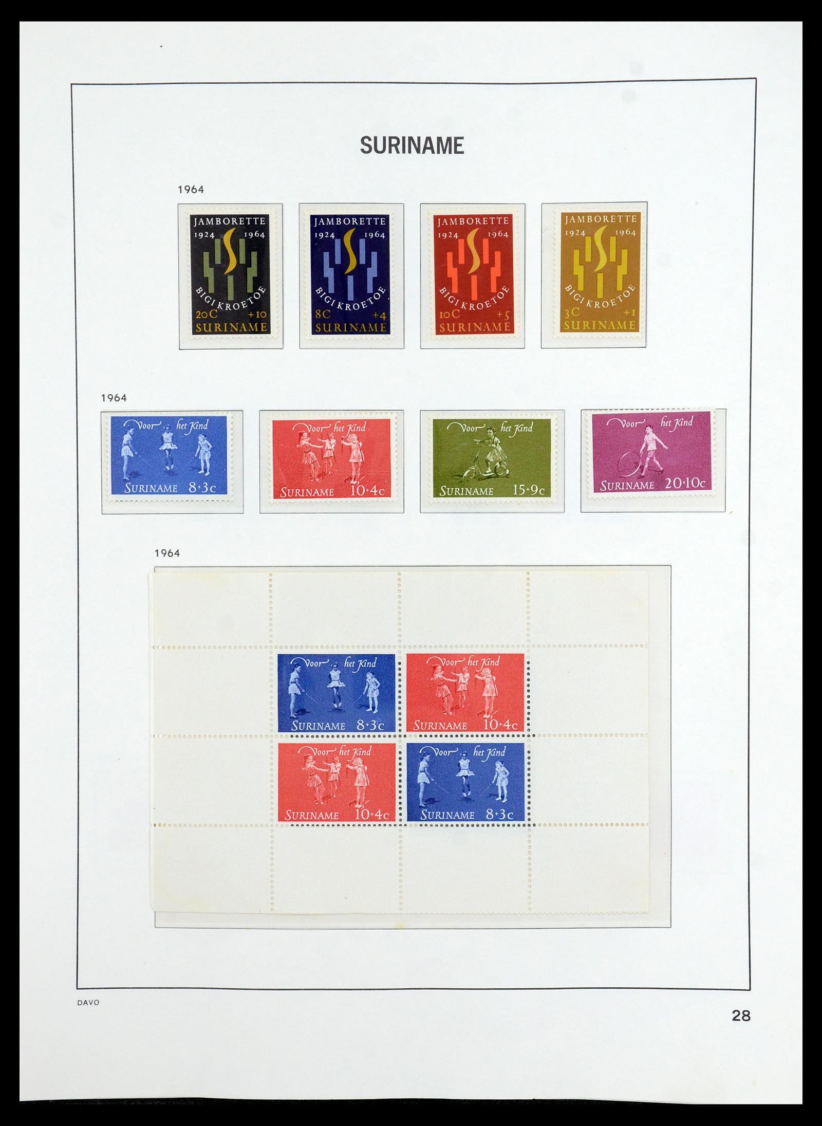 36423 028 - Postzegelverzameling 36423 Suriname 1873-1975.
