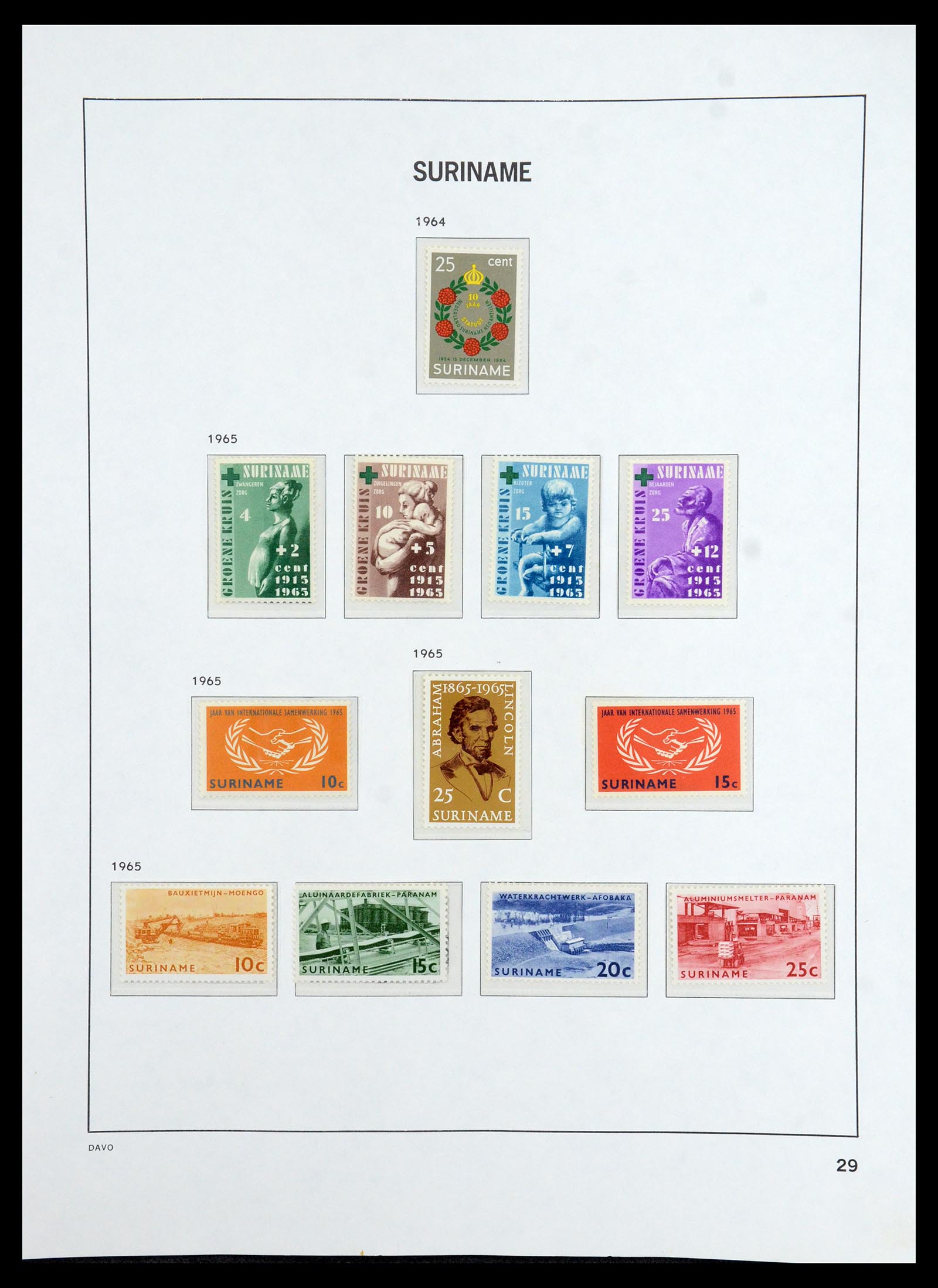 36423 029 - Postzegelverzameling 36423 Suriname 1873-1975.