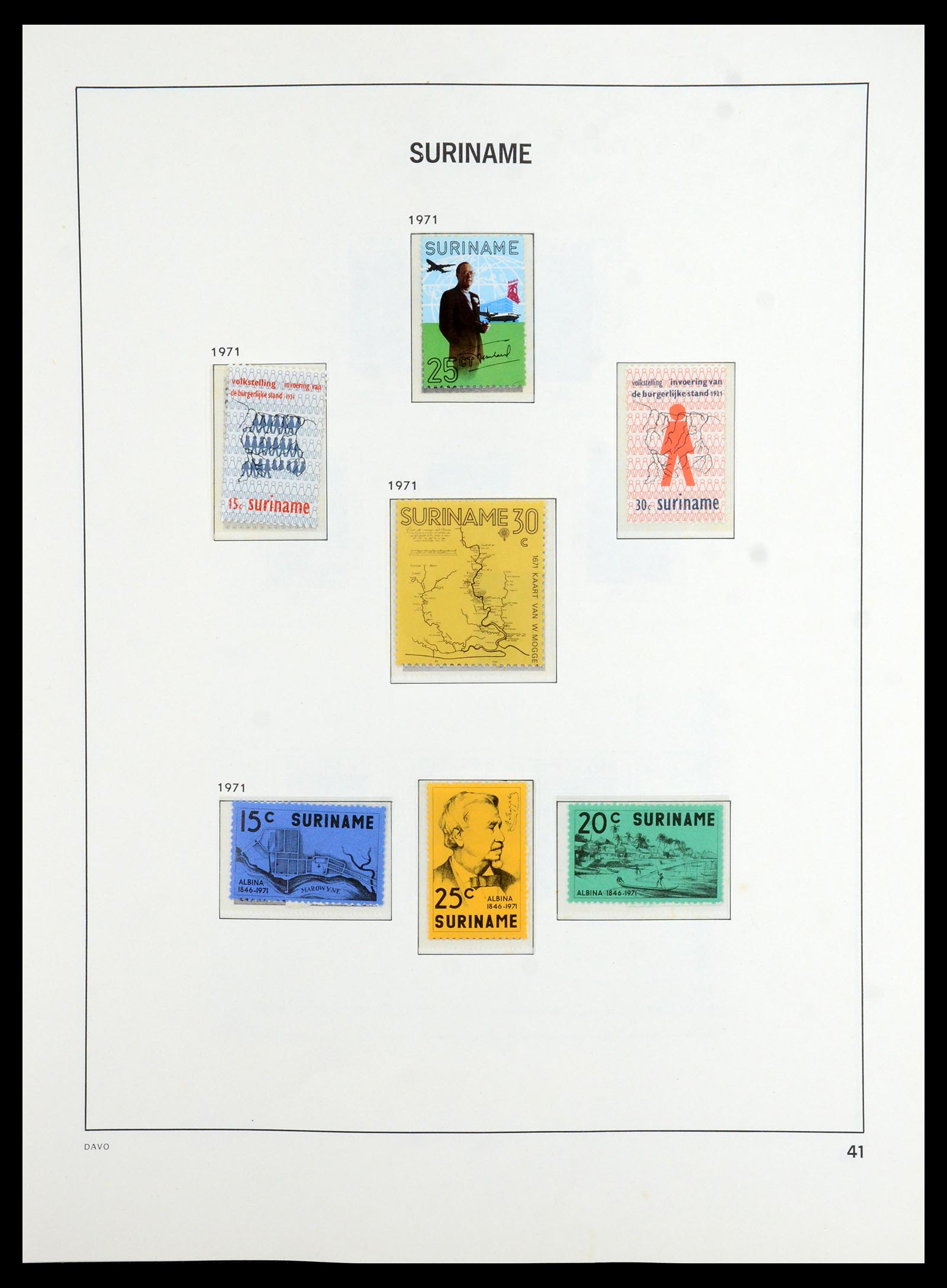 36423 042 - Postzegelverzameling 36423 Suriname 1873-1975.