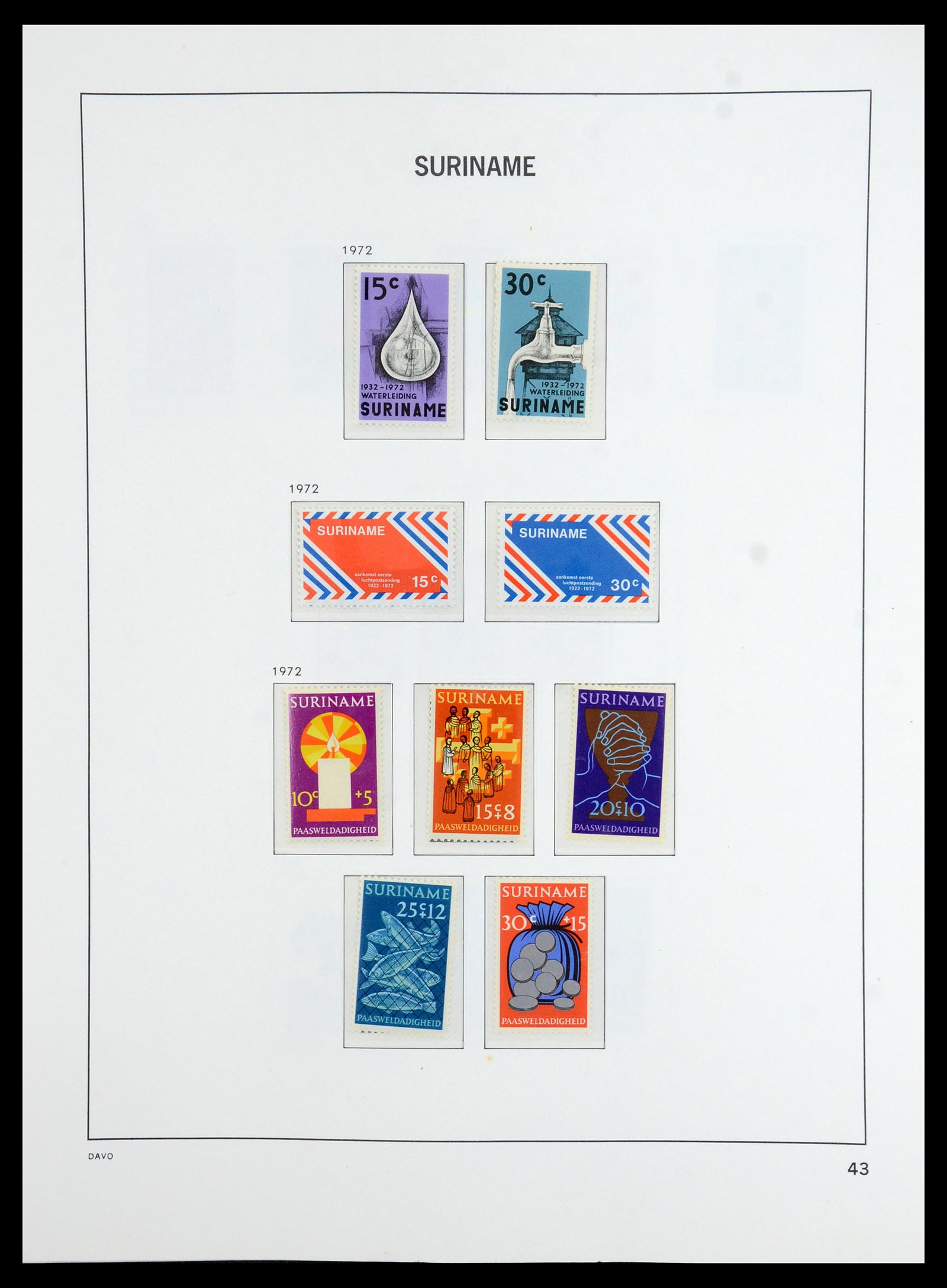 36423 044 - Postzegelverzameling 36423 Suriname 1873-1975.