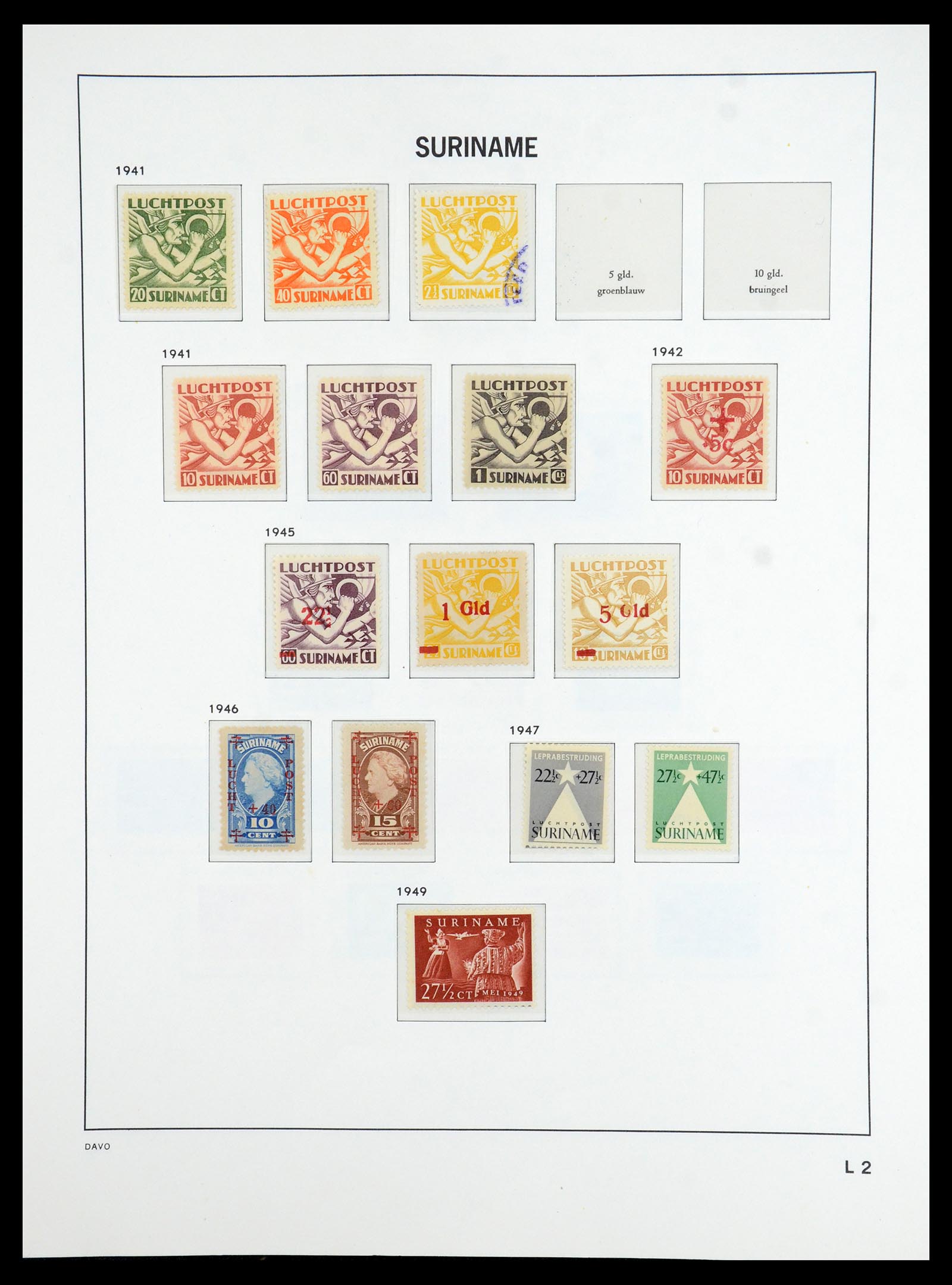 36423 053 - Postzegelverzameling 36423 Suriname 1873-1975.