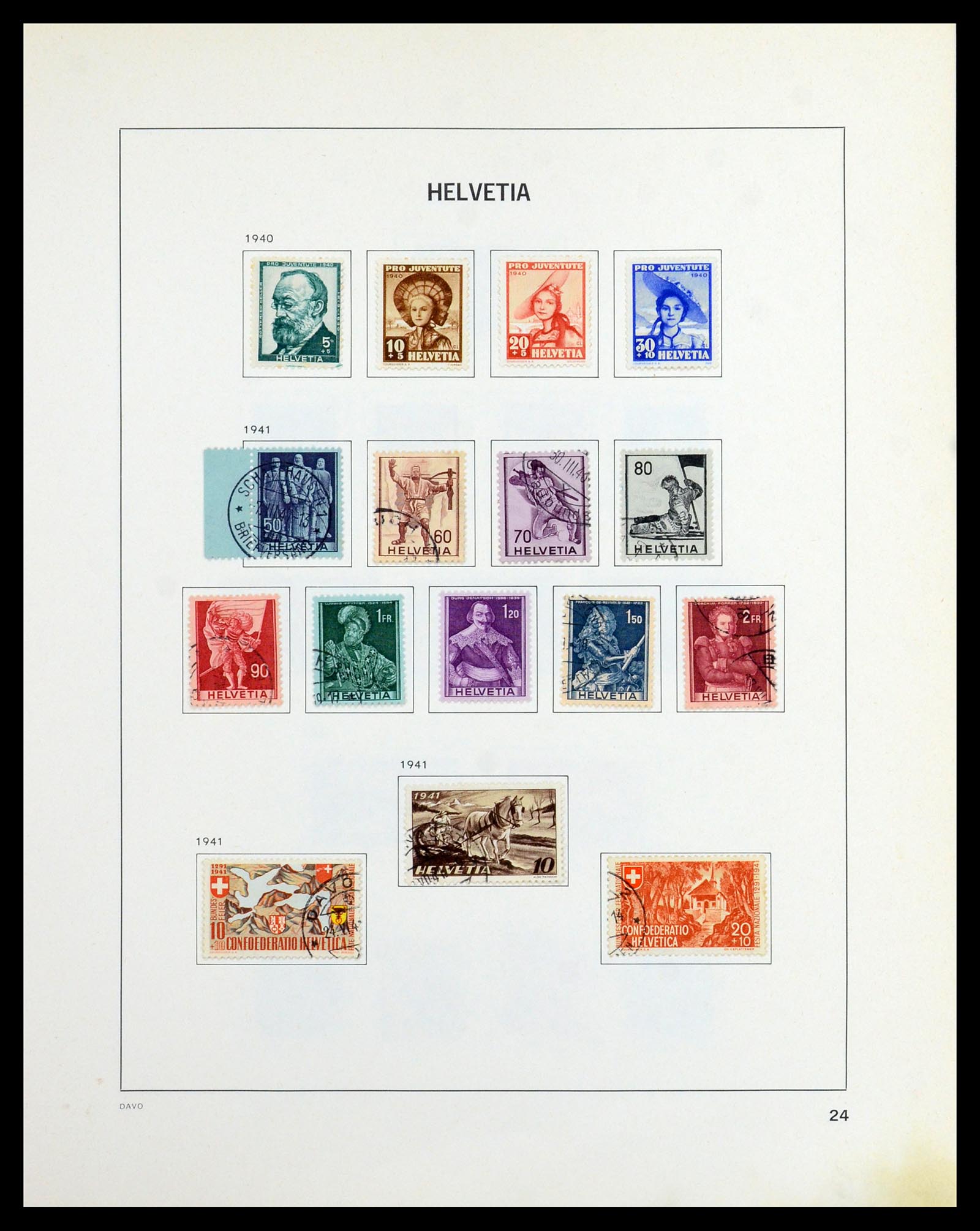 36424 022 - Postzegelverzameling 36424 Zwitserland 1854-1997.