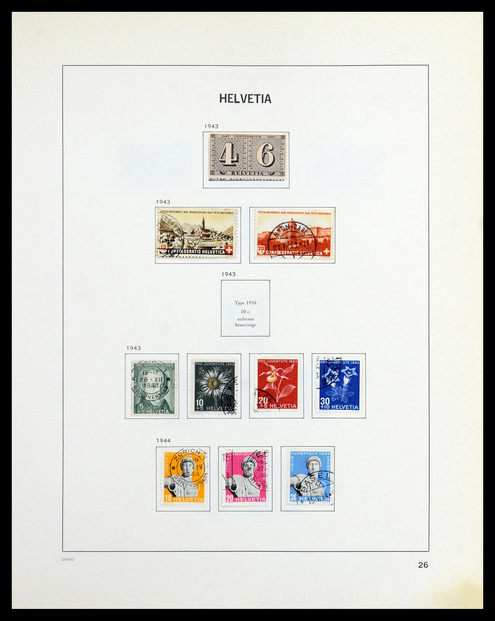 36424 024 - Postzegelverzameling 36424 Zwitserland 1854-1997.