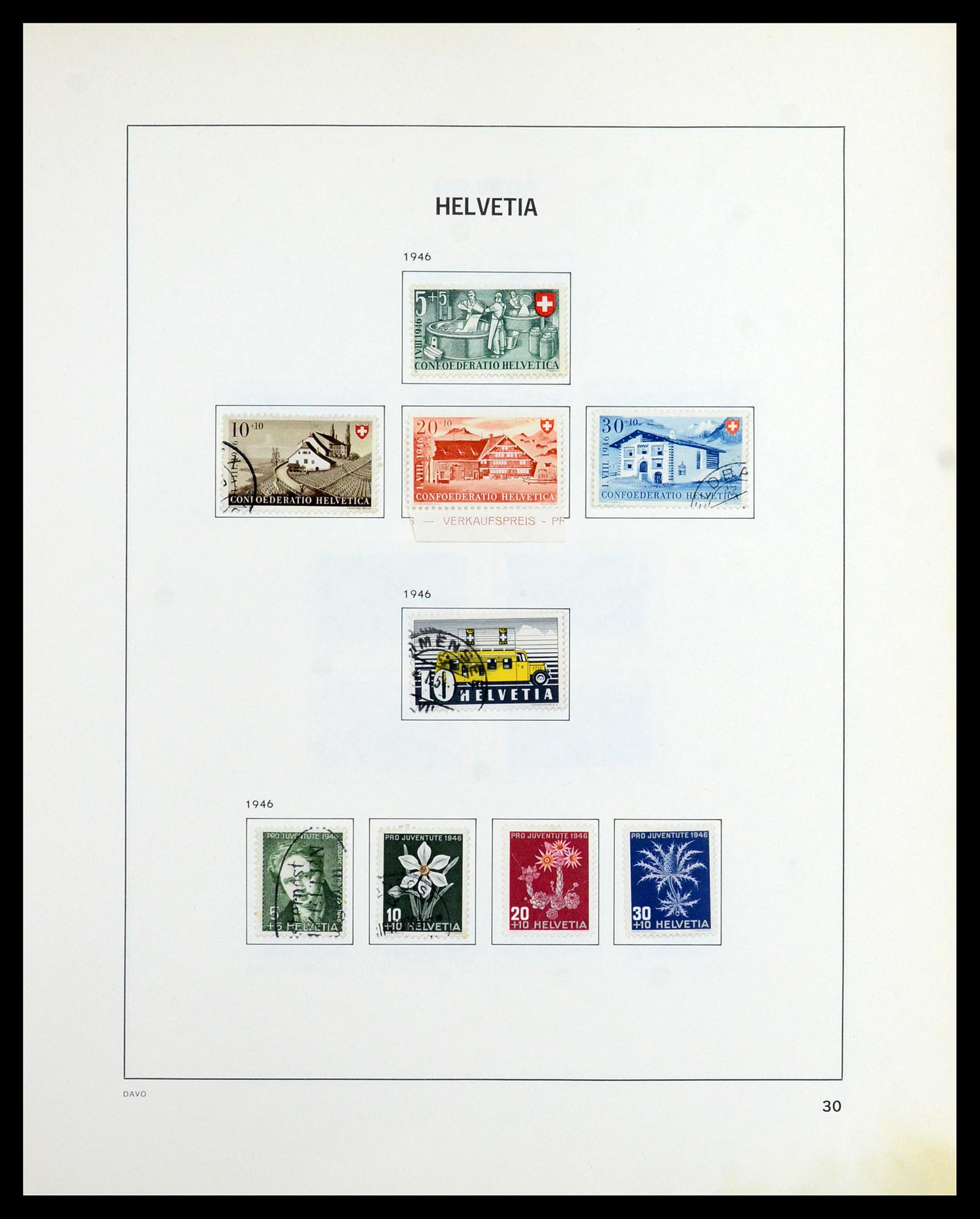36424 028 - Postzegelverzameling 36424 Zwitserland 1854-1997.