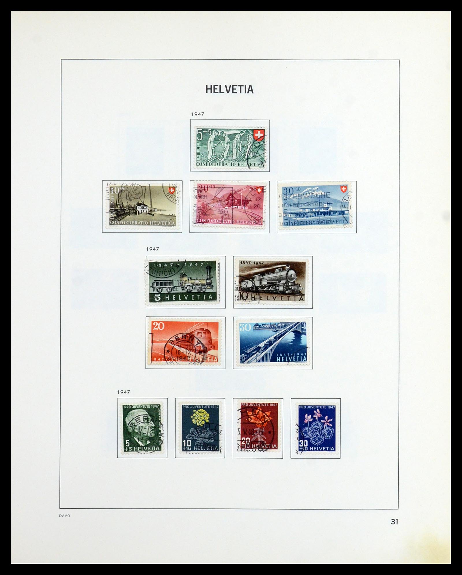 36424 029 - Postzegelverzameling 36424 Zwitserland 1854-1997.