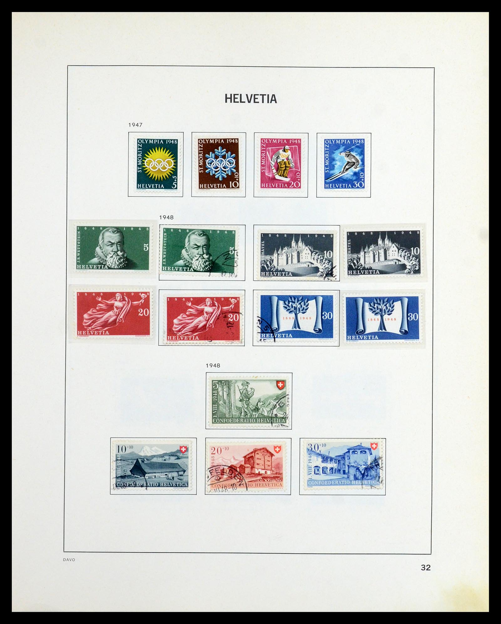 36424 030 - Postzegelverzameling 36424 Zwitserland 1854-1997.