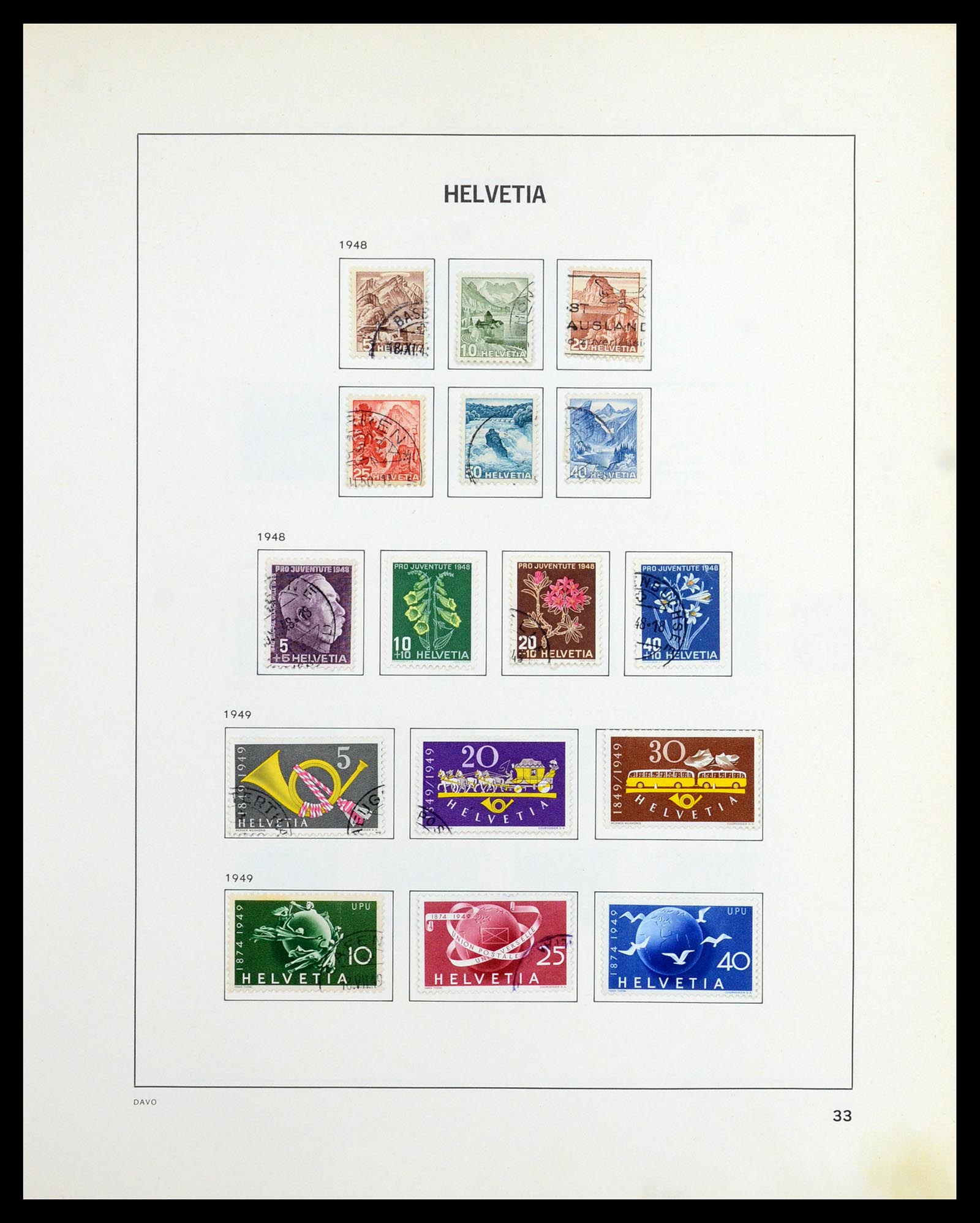 36424 031 - Postzegelverzameling 36424 Zwitserland 1854-1997.